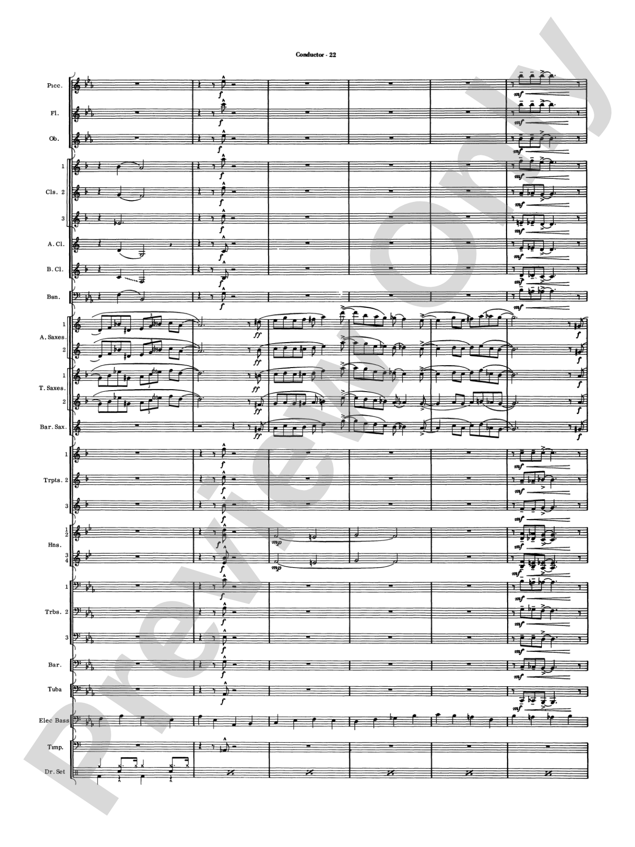 Five to Go: Concert Band Conductor Score & Parts