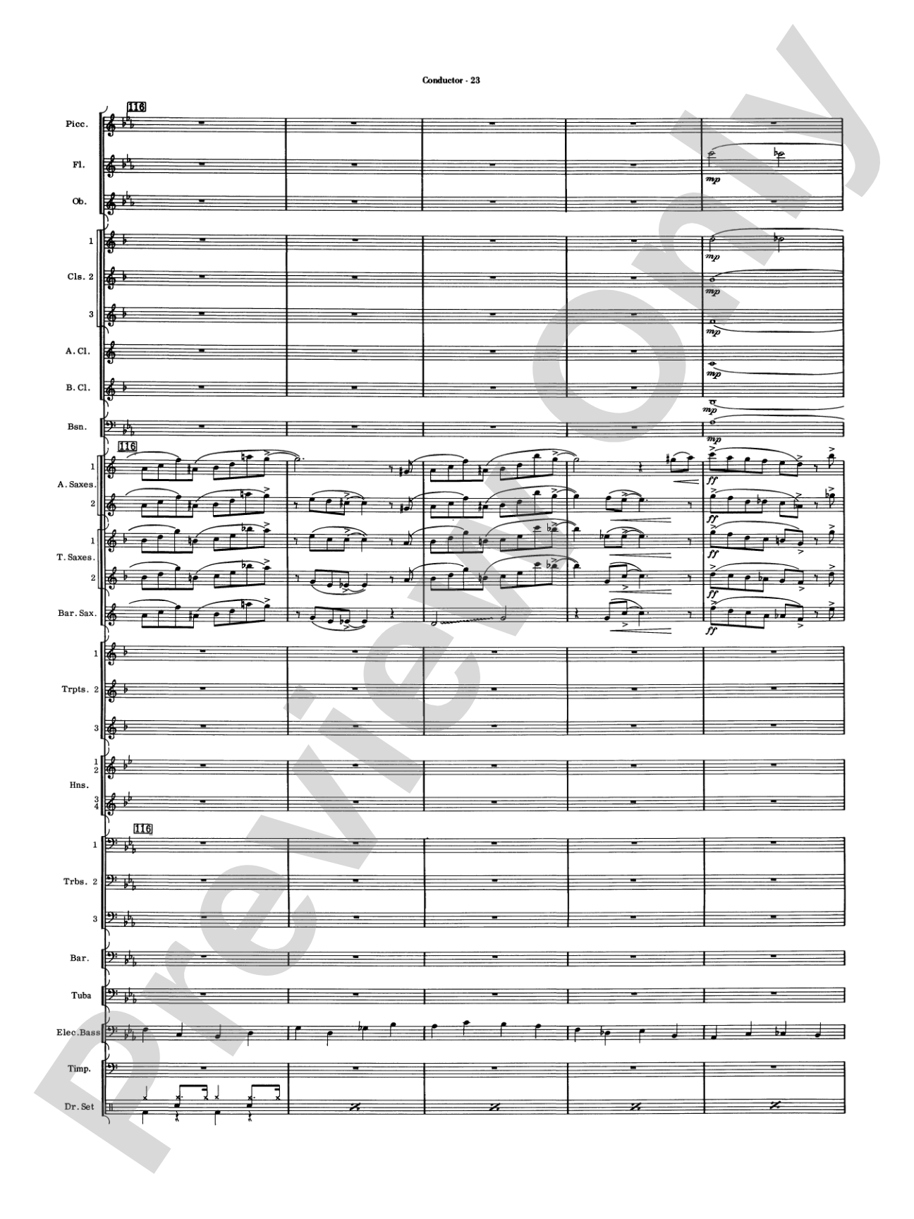 Five to Go: Concert Band Conductor Score & Parts