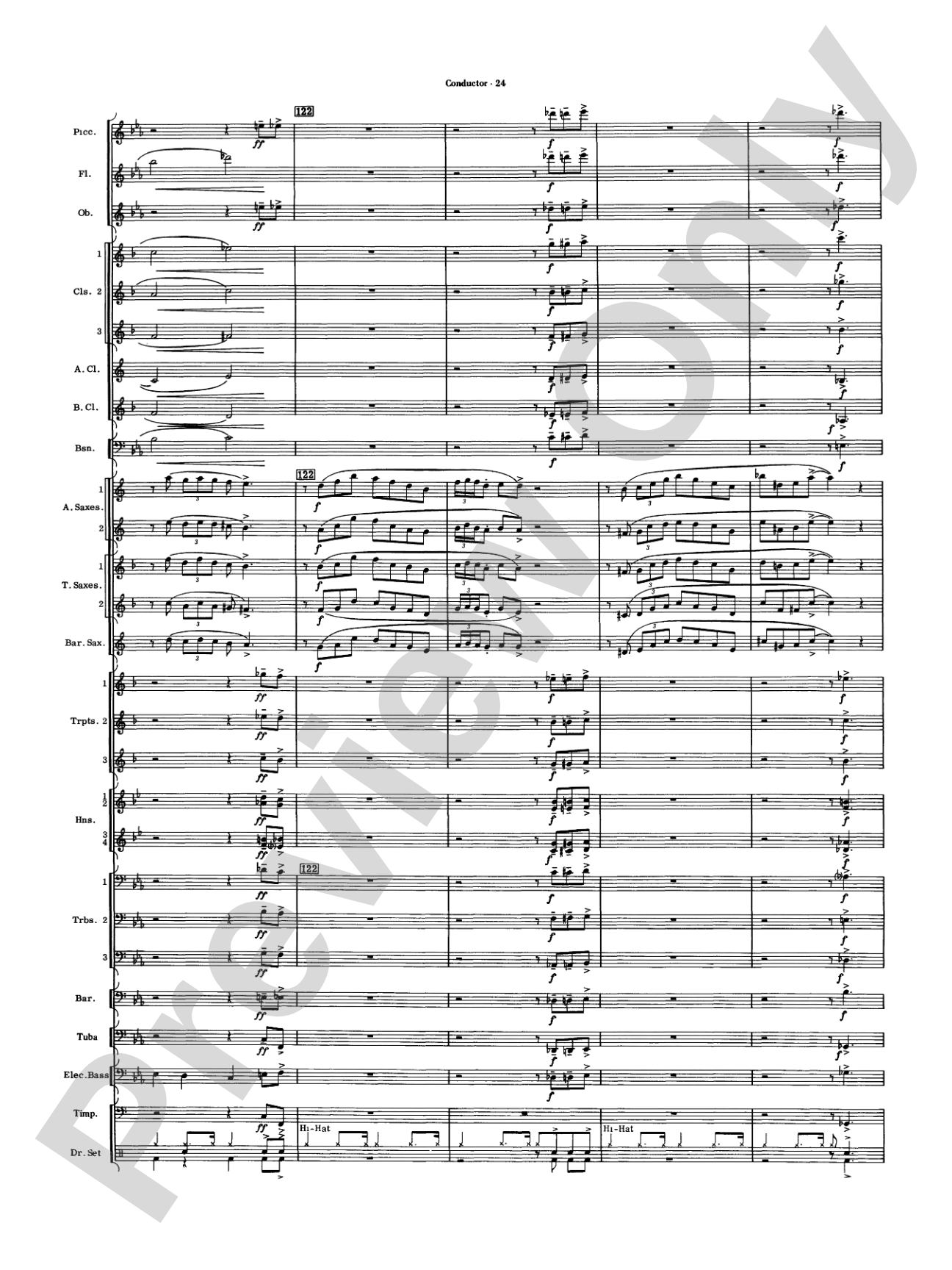Five to Go: Concert Band Conductor Score & Parts