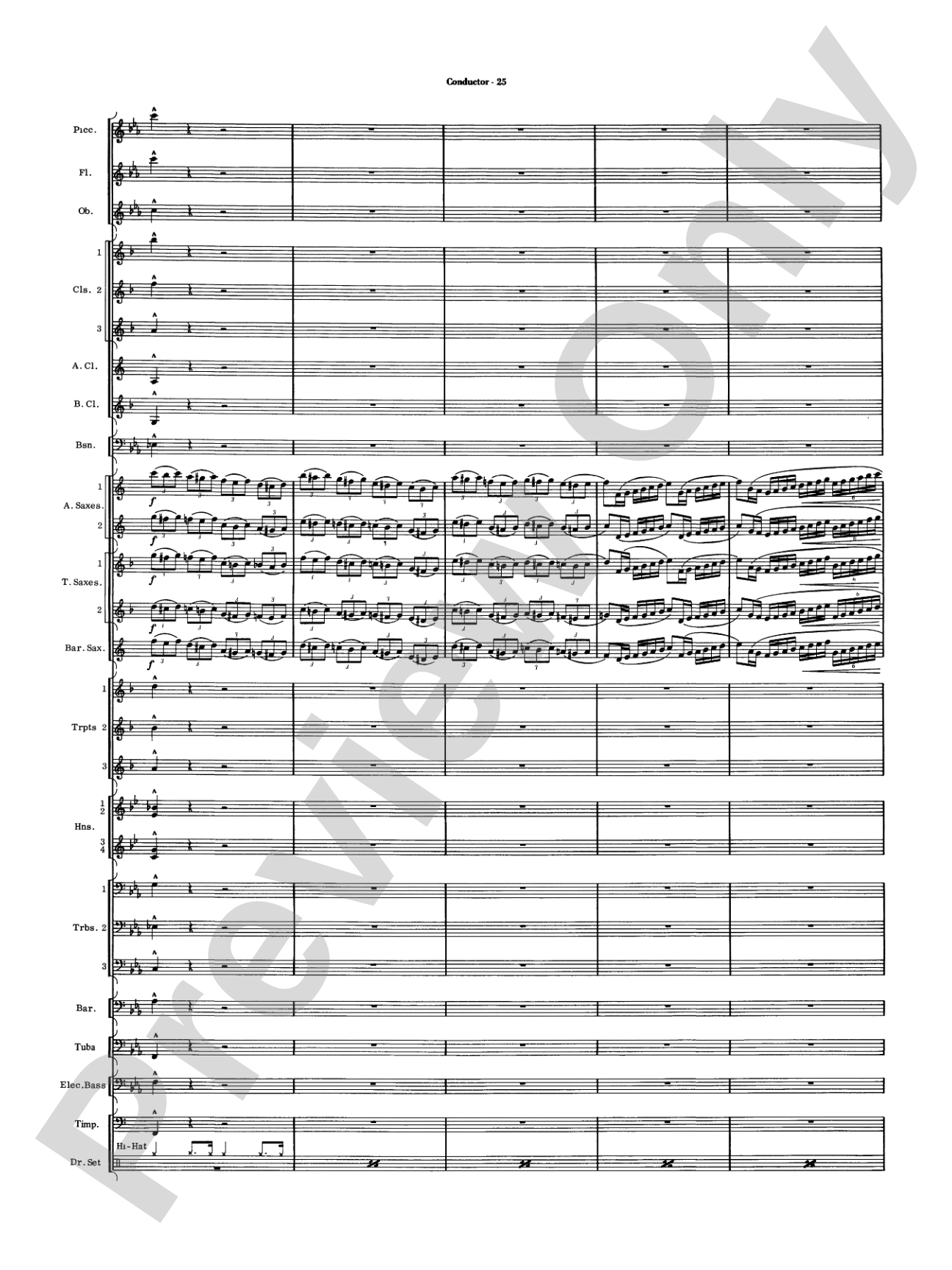Five to Go: Concert Band Conductor Score & Parts