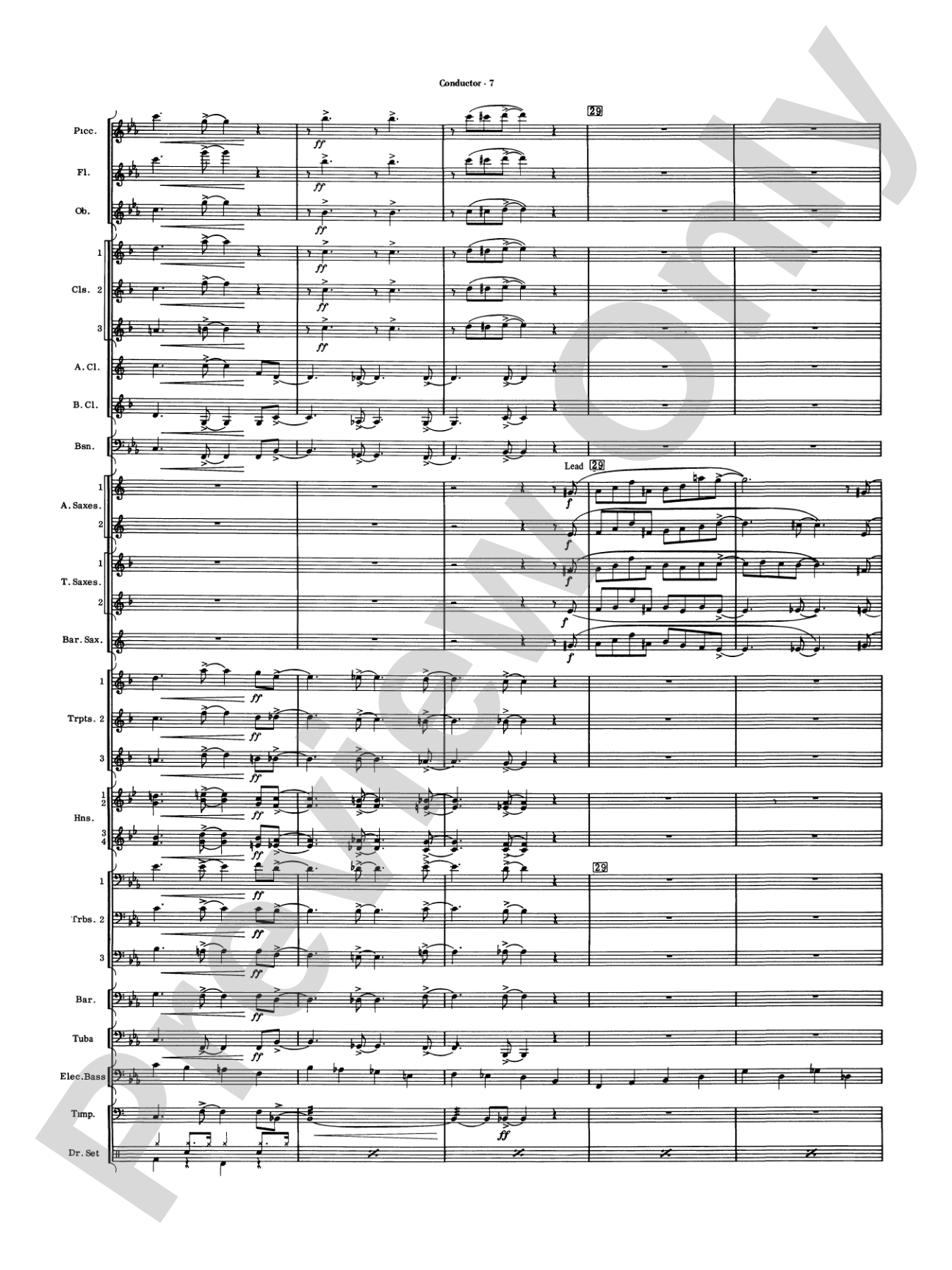 Five to Go: Concert Band Conductor Score & Parts
