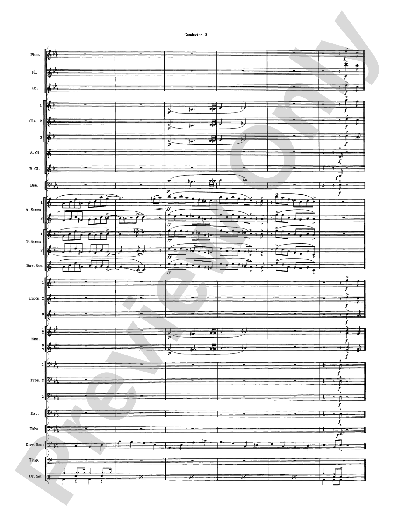 Five to Go: Concert Band Conductor Score & Parts