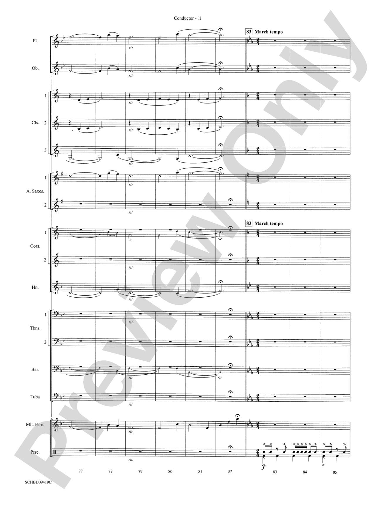 Astro Overture: Concert Band Conductor Score & Parts
