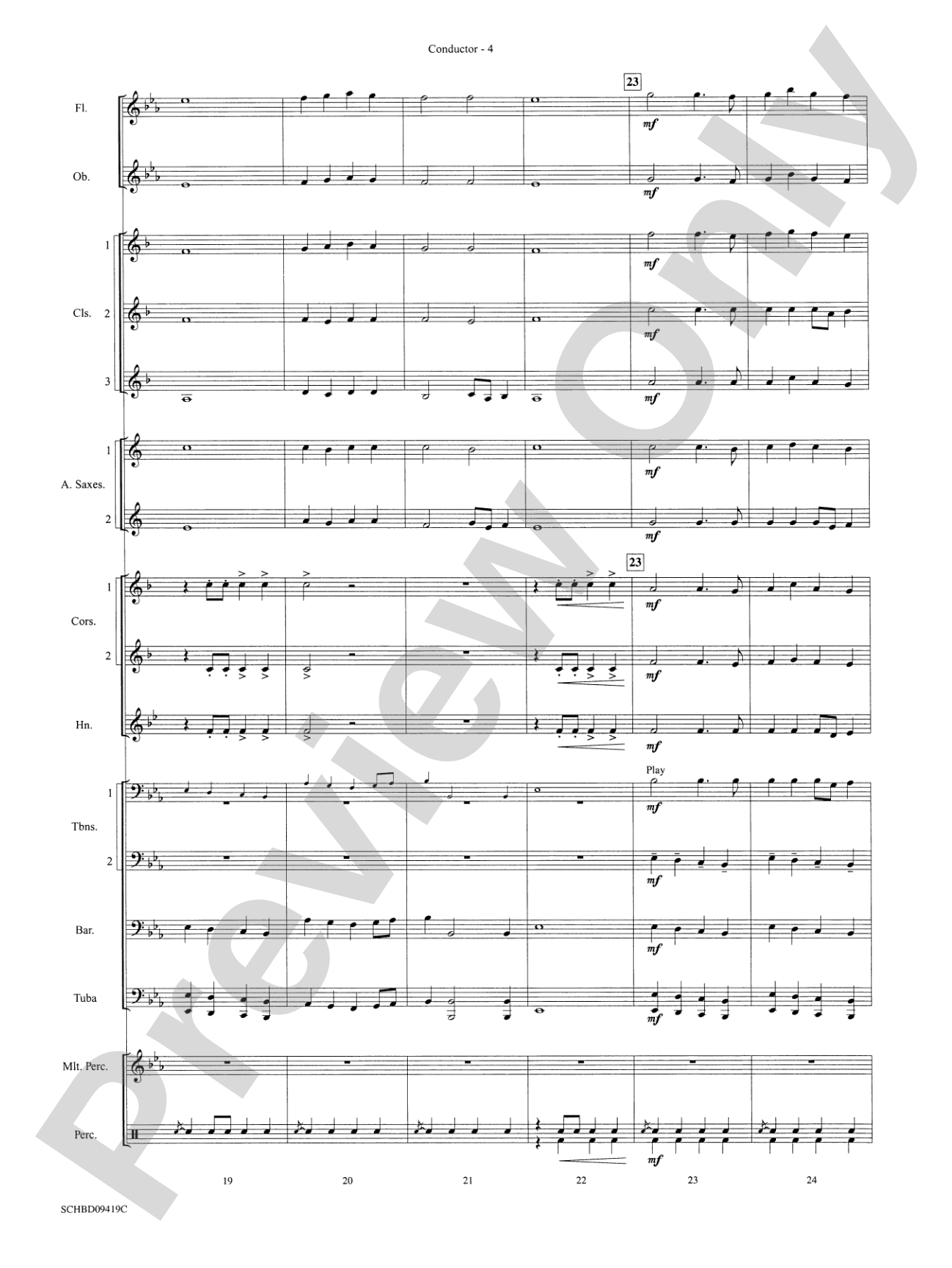Astro Overture: Concert Band Conductor Score & Parts