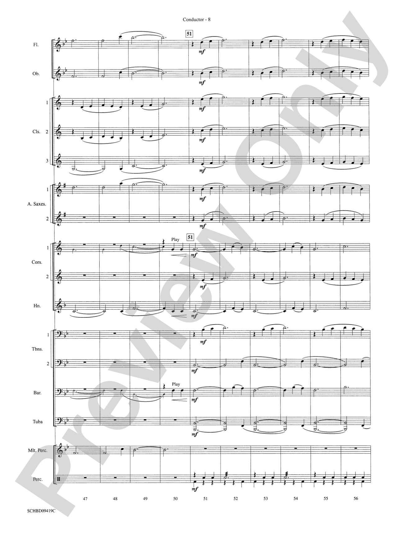 Astro Overture: Concert Band Conductor Score & Parts