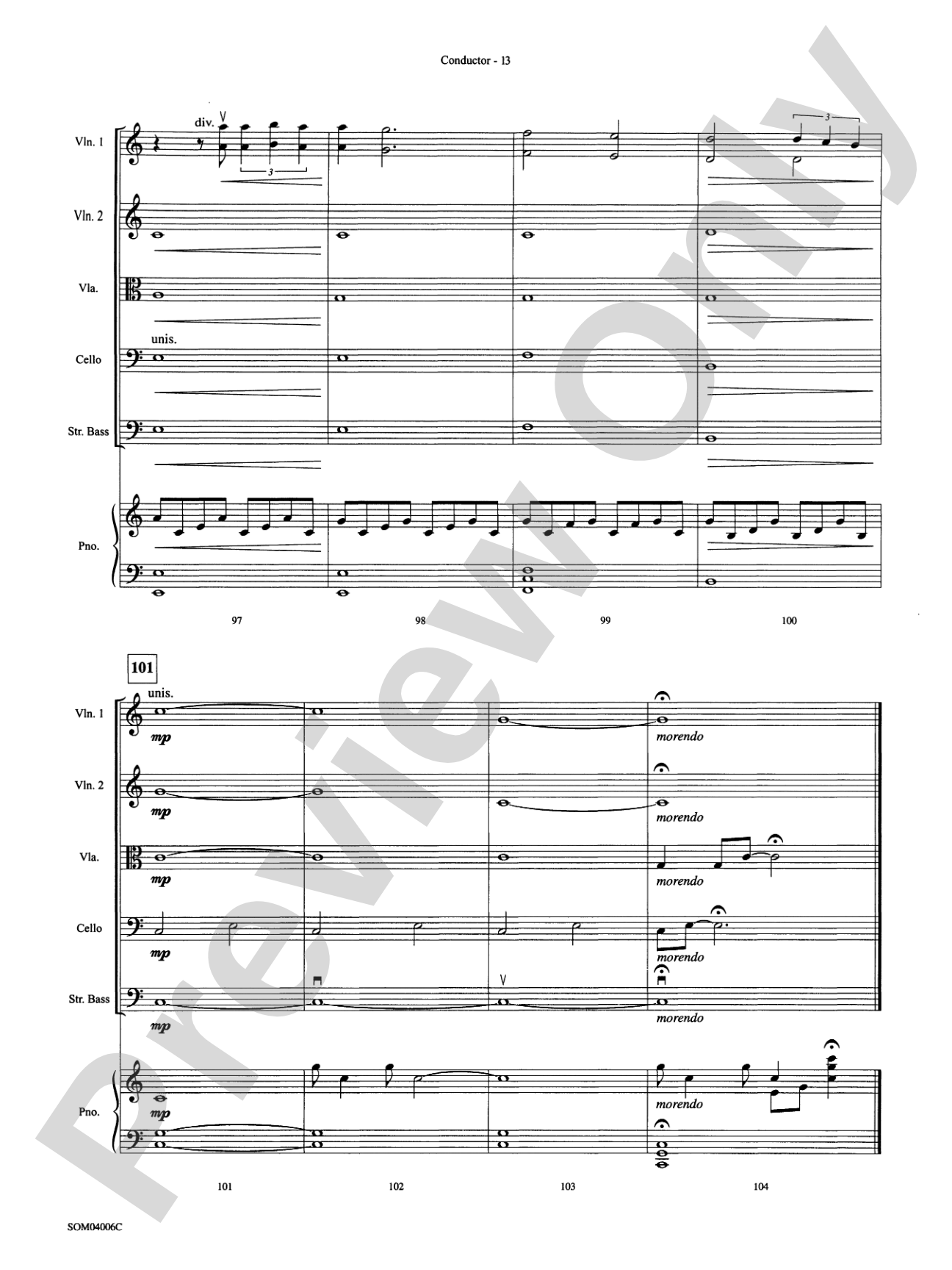 Into the West (from The Lord of the Rings: The Return of the King): String Orchestra Conductor Score & Parts
