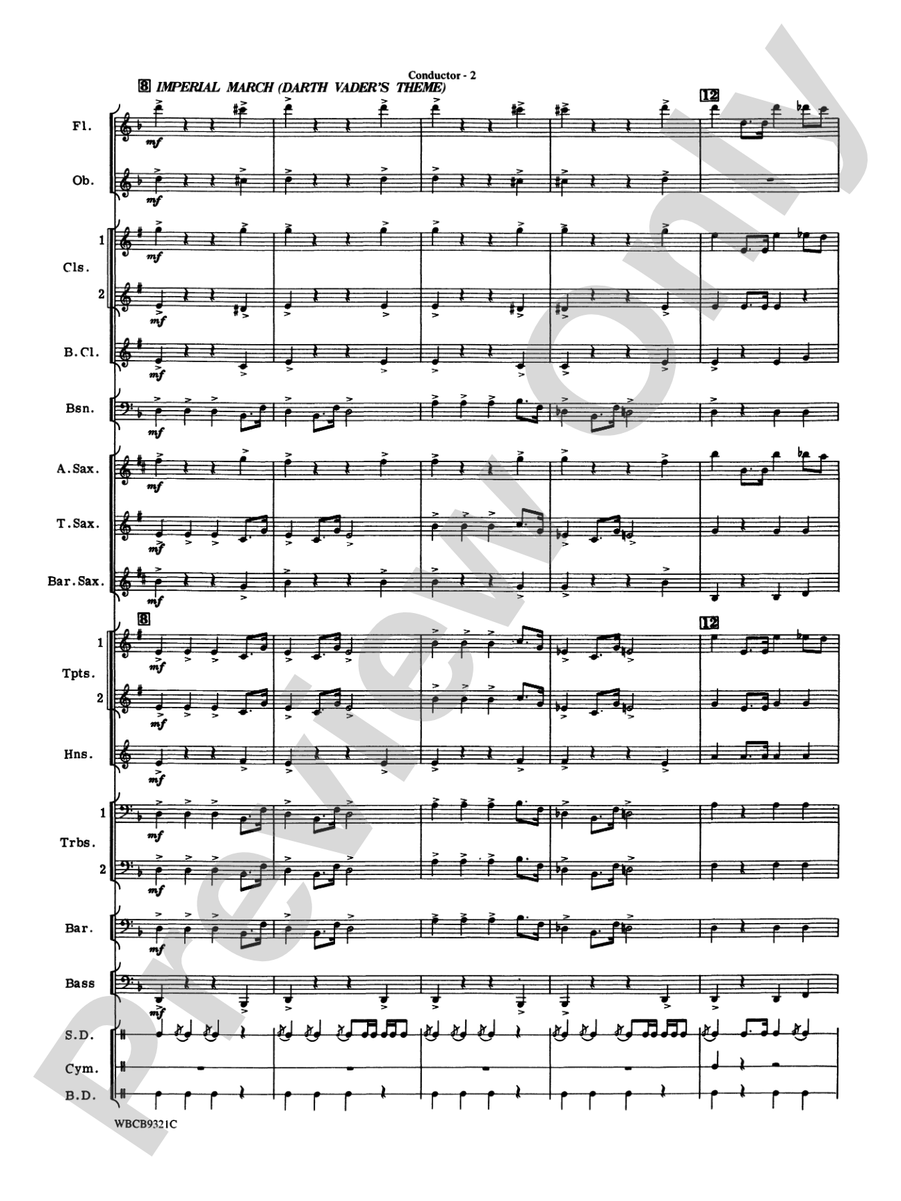 Star Wars® Saga, Highlights from the: Concert Band Conductor Score & Parts