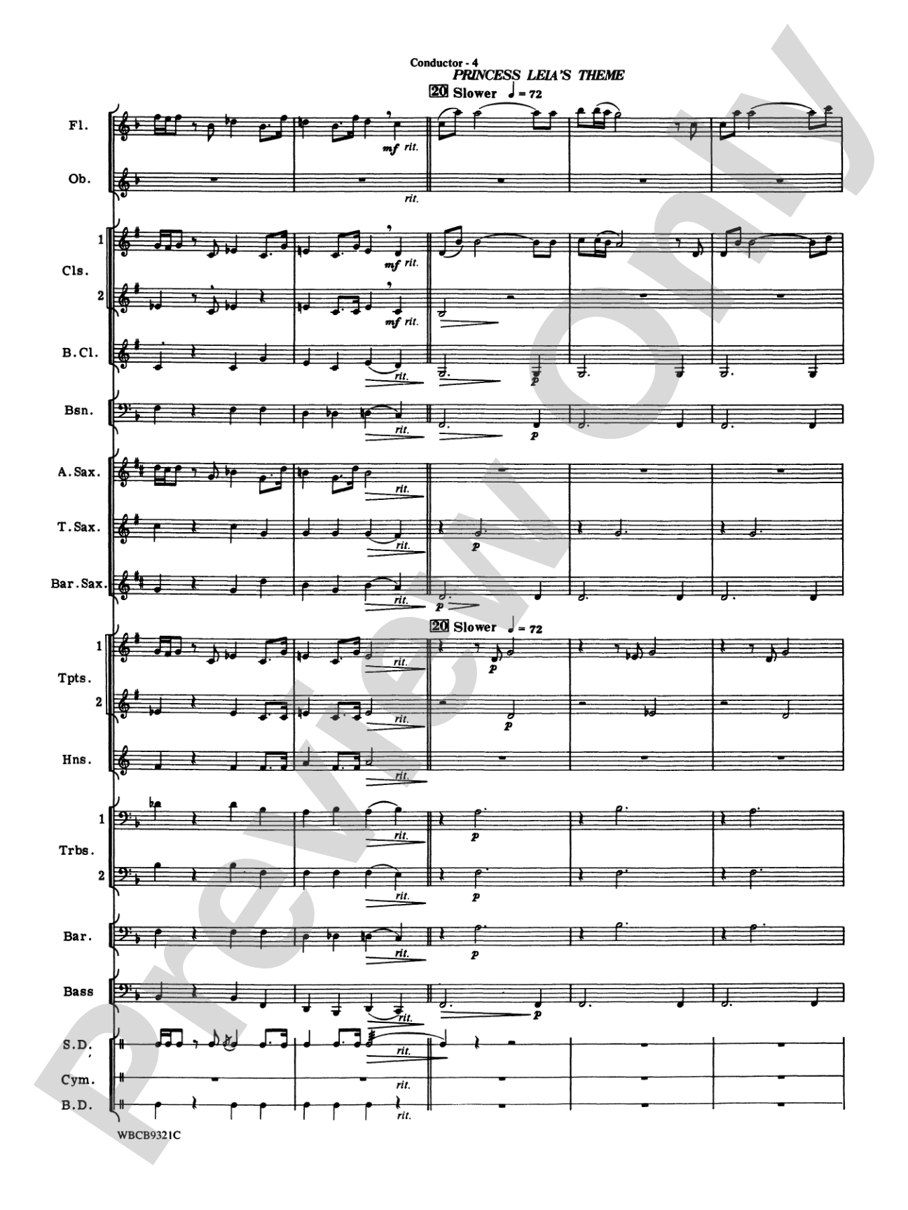 Star Wars® Saga, Highlights from the: Concert Band Conductor Score & Parts