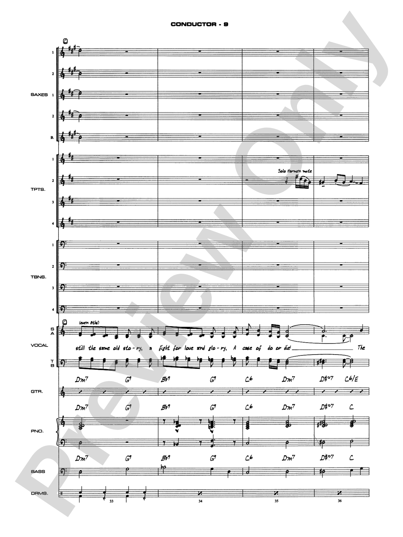 As Time Goes By: Vocal Solo with Jazz Ensemble Conductor Score & Parts