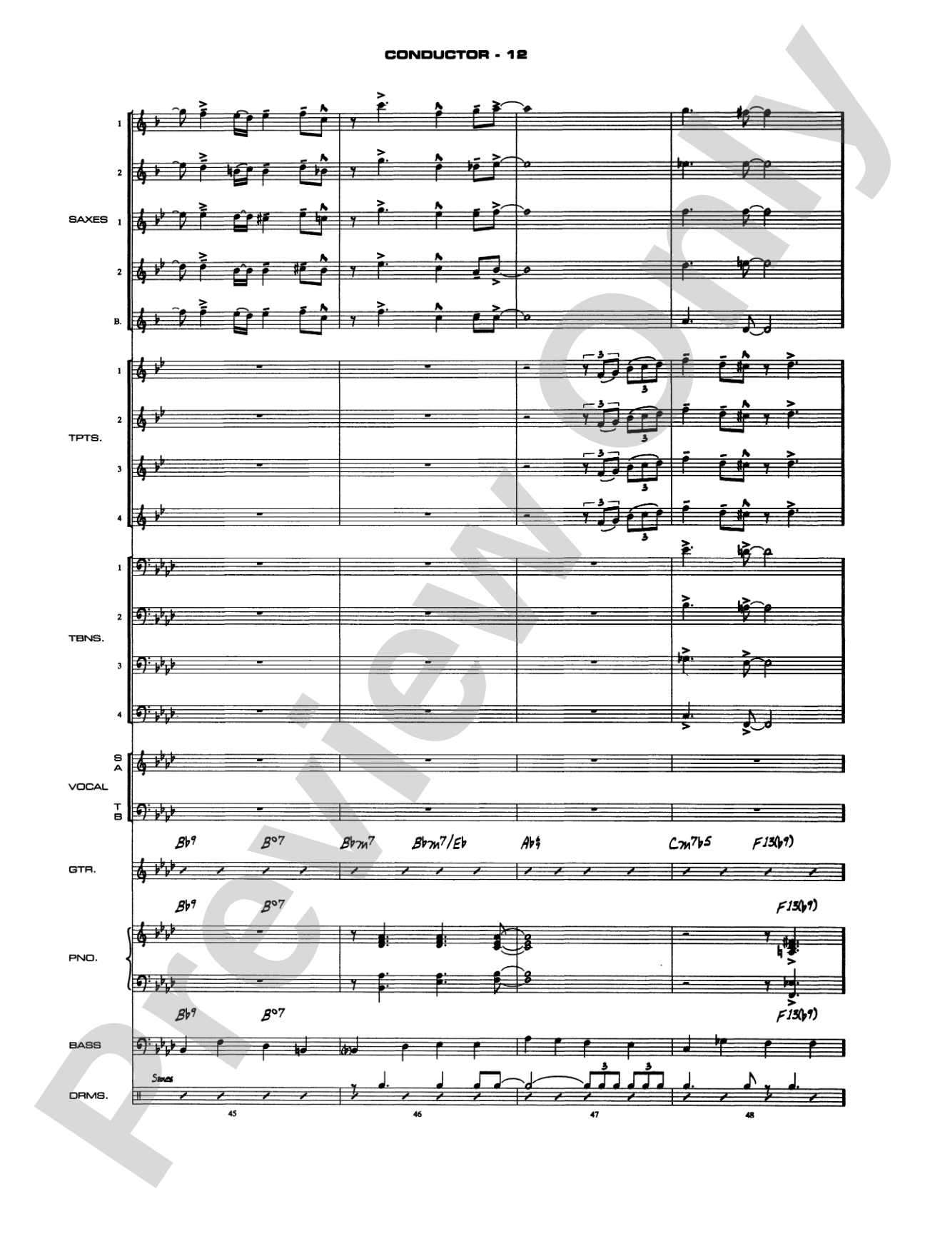 As Time Goes By: Vocal Solo with Jazz Ensemble Conductor Score & Parts
