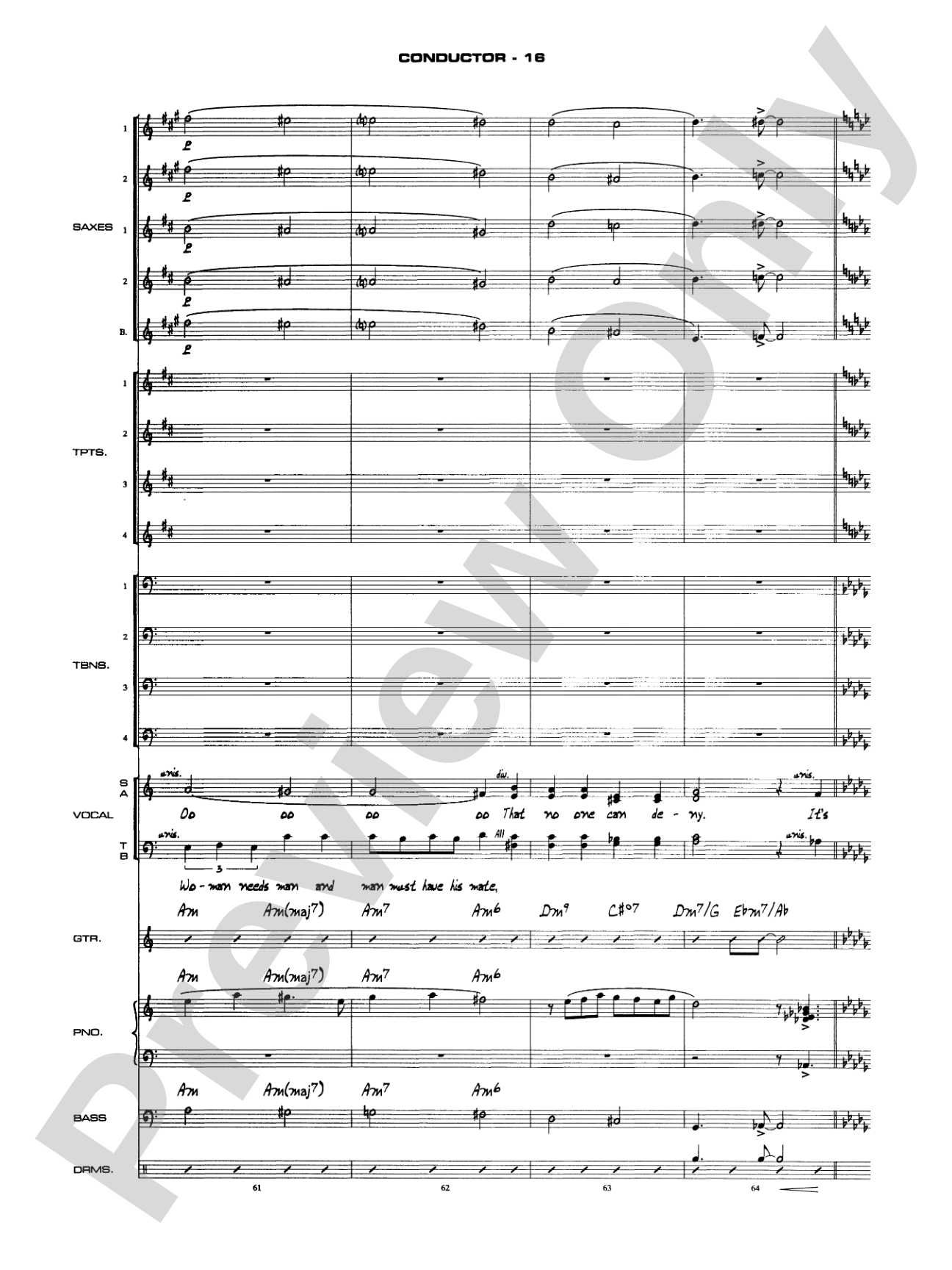 As Time Goes By: Vocal Solo with Jazz Ensemble Conductor Score & Parts