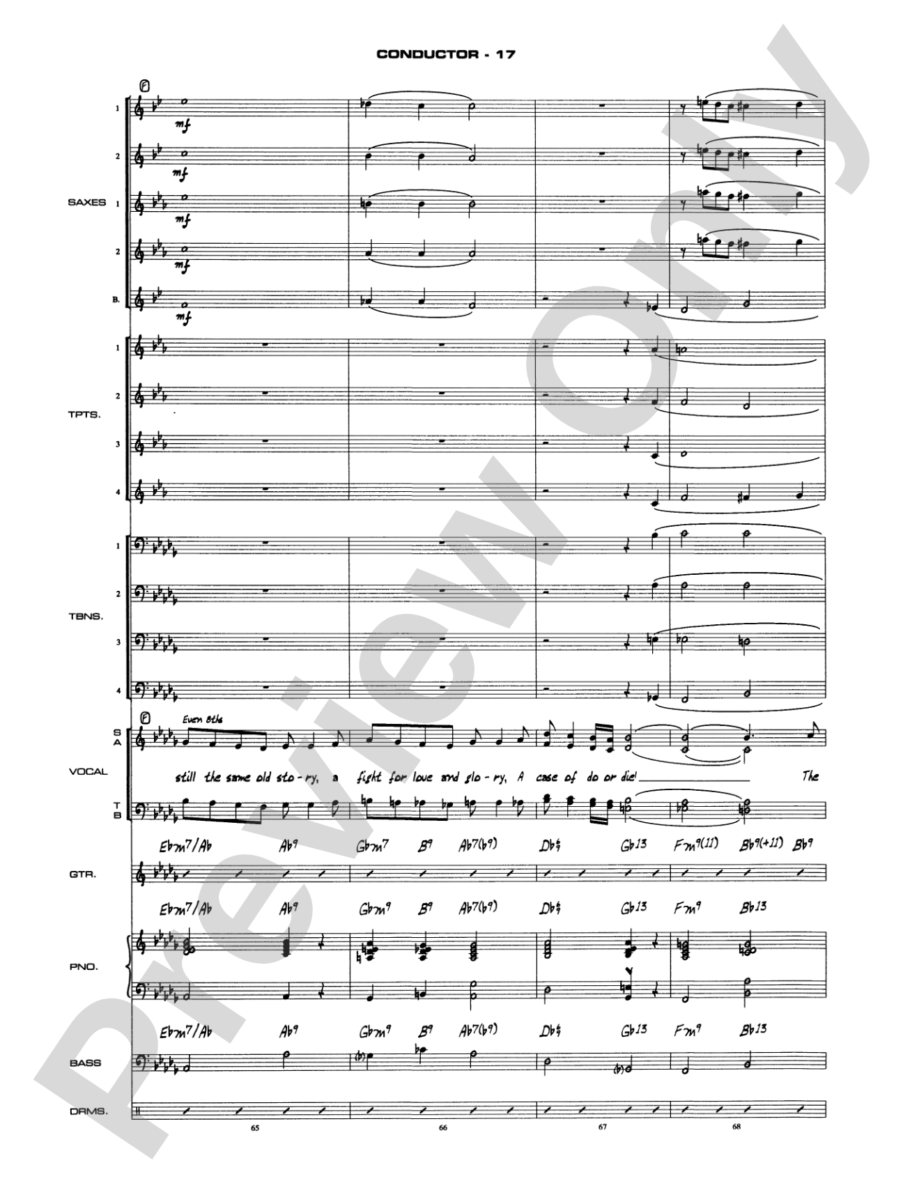 As Time Goes By: Vocal Solo with Jazz Ensemble Conductor Score & Parts
