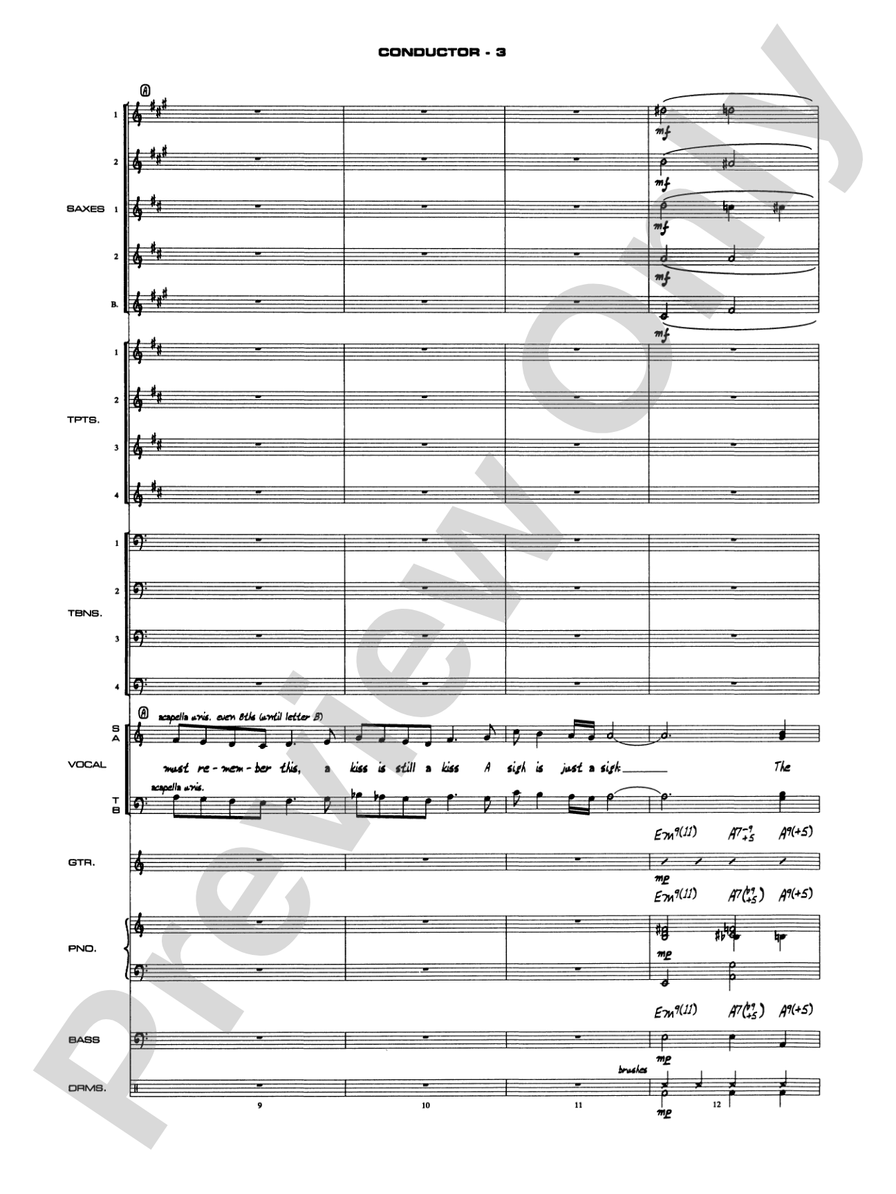 As Time Goes By: Vocal Solo with Jazz Ensemble Conductor Score & Parts