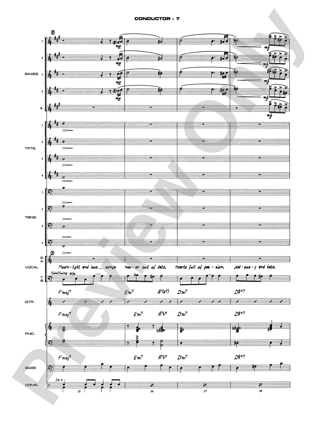 As Time Goes By: Vocal Solo with Jazz Ensemble Conductor Score & Parts