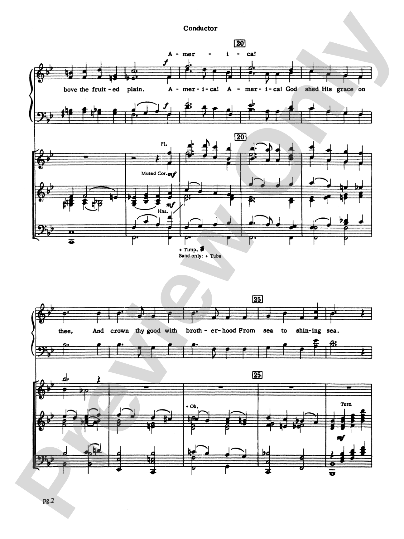 From Sea to Shining Sea (A Fantasy Based on "America the Beautiful"): Score