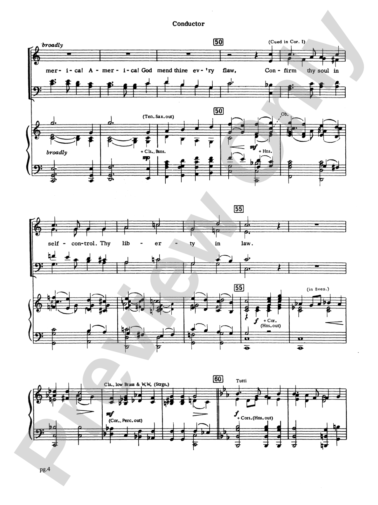 From Sea to Shining Sea (A Fantasy Based on "America the Beautiful"): Score