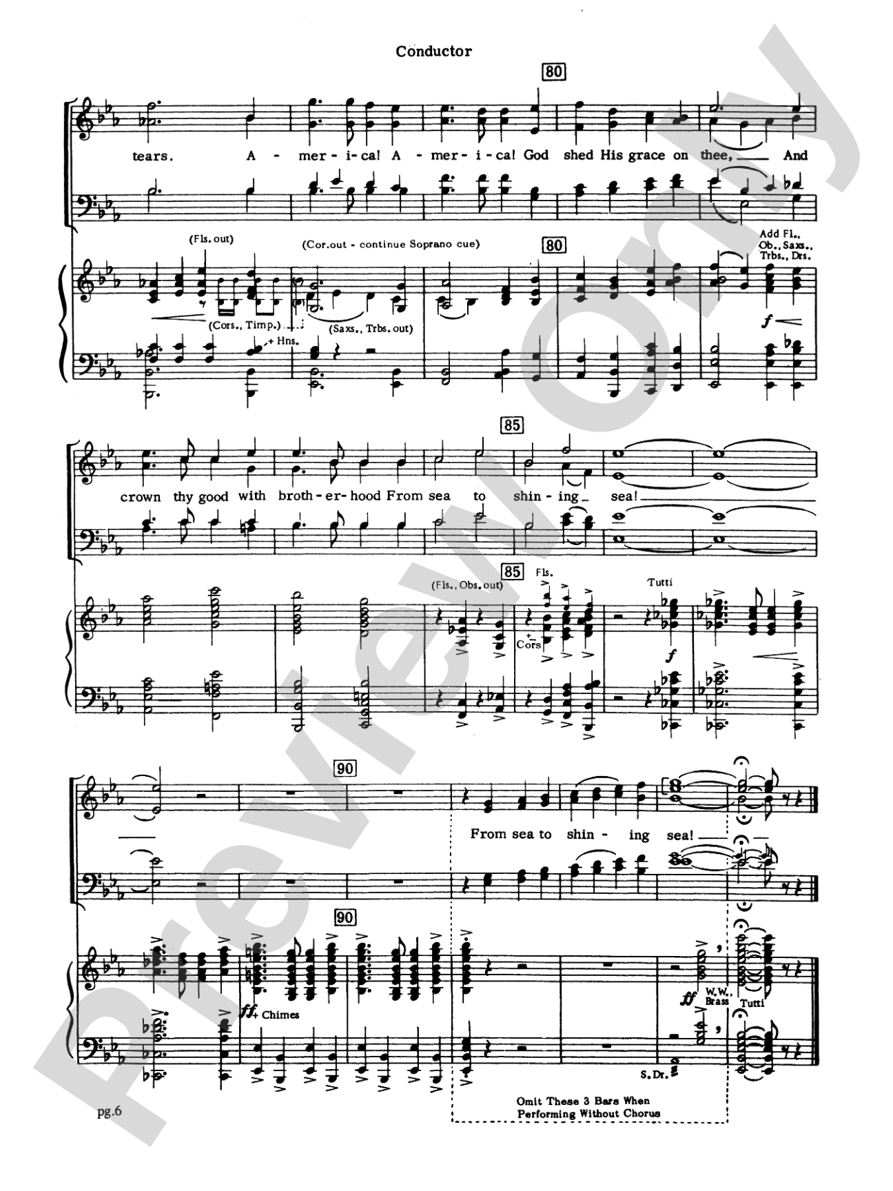 From Sea to Shining Sea (A Fantasy Based on "America the Beautiful"): Score