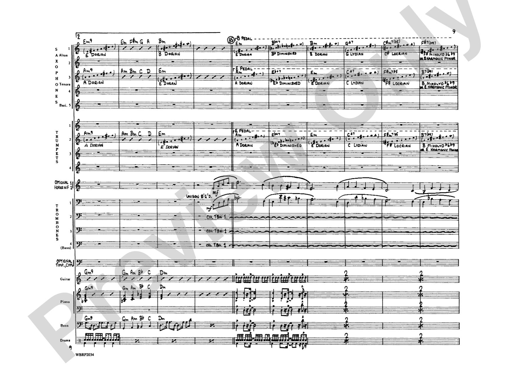 Children of Sanchez: Jazz Ensemble Conductor Score & Parts