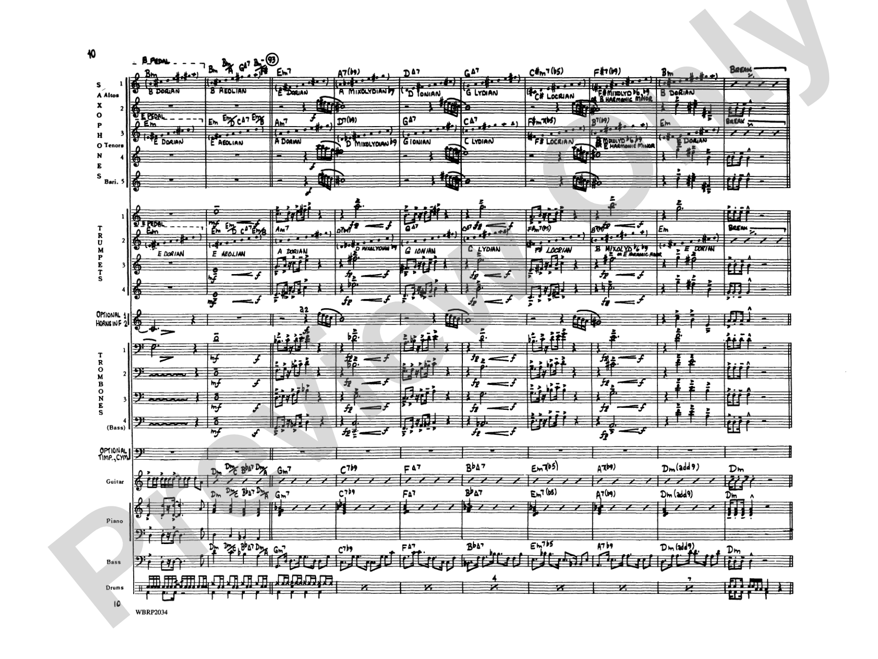 Children of Sanchez: Jazz Ensemble Conductor Score & Parts