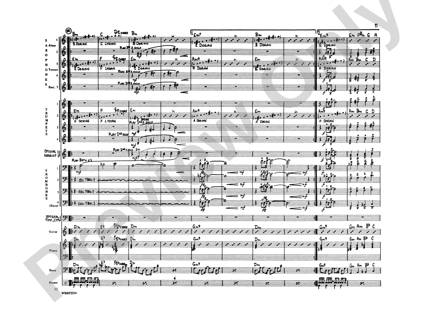 Children of Sanchez: Jazz Ensemble Conductor Score & Parts