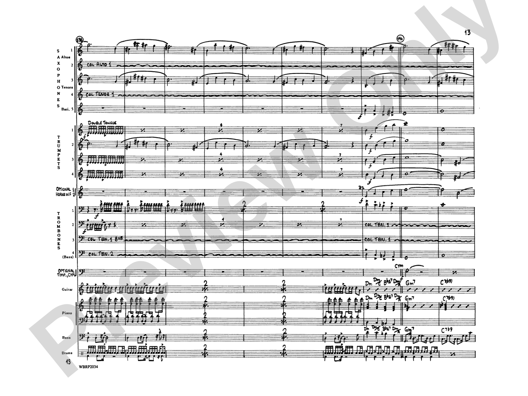 Children of Sanchez: Jazz Ensemble Conductor Score & Parts