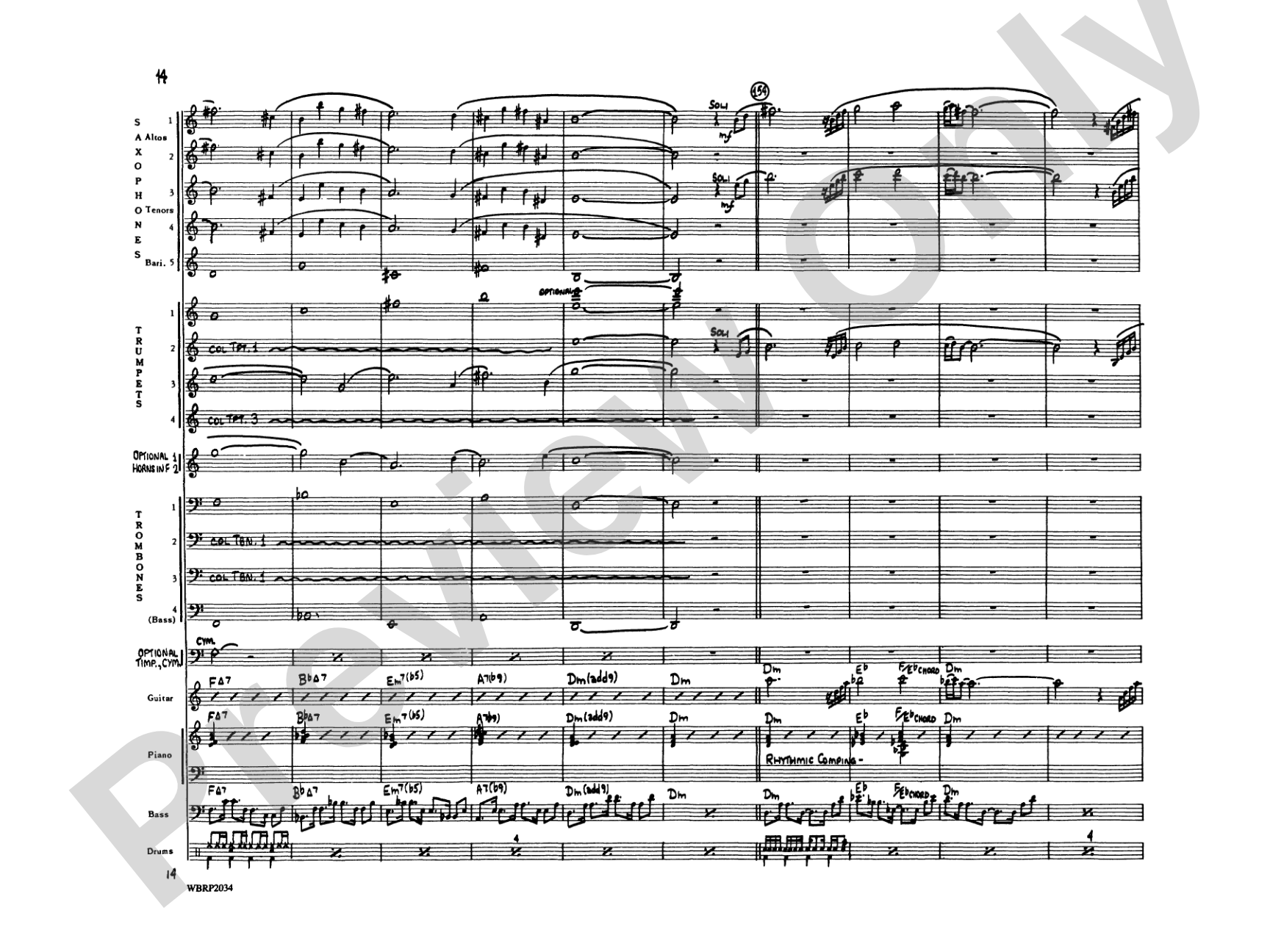 Children of Sanchez: Jazz Ensemble Conductor Score & Parts