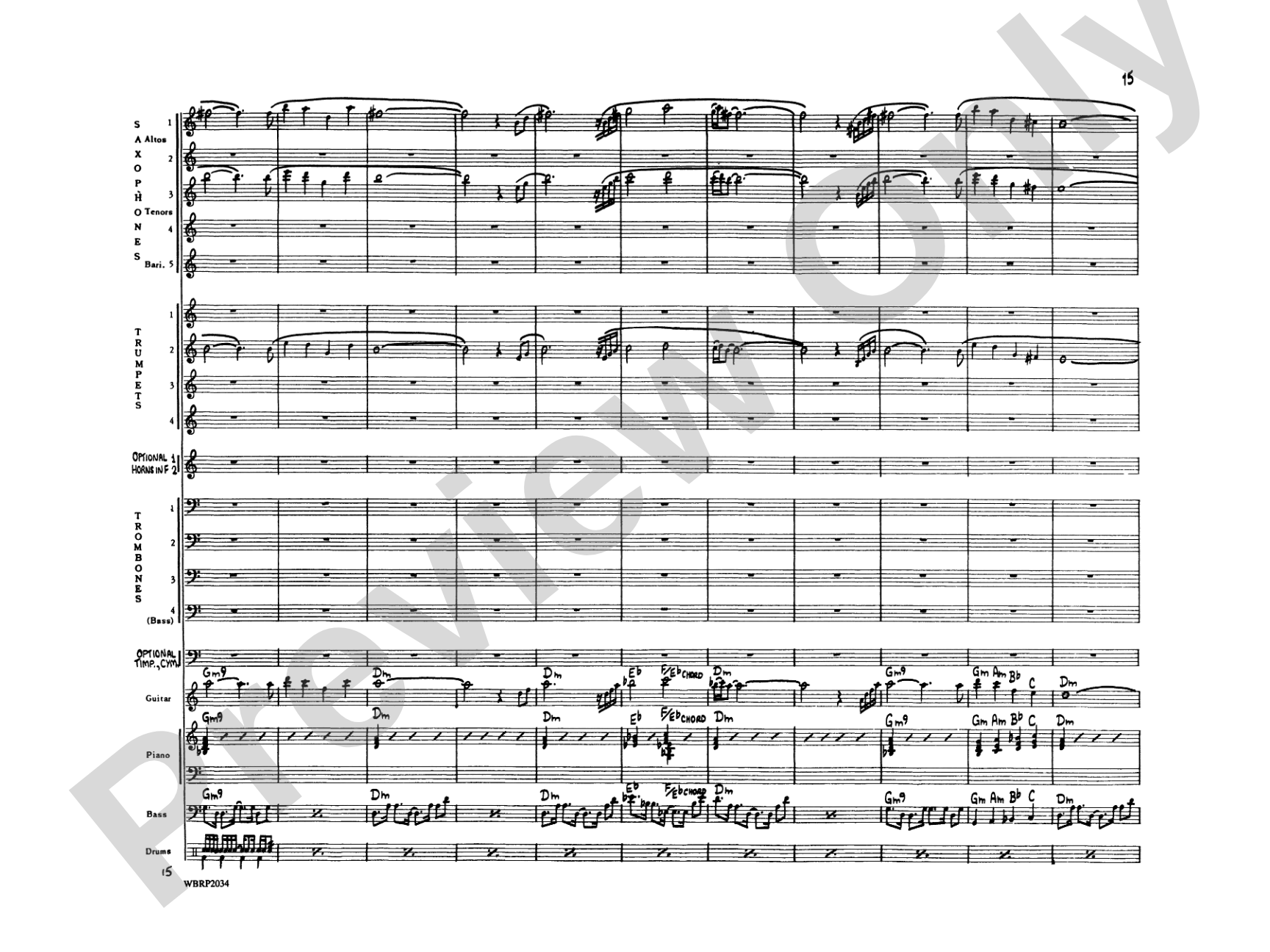 Children of Sanchez: Jazz Ensemble Conductor Score & Parts