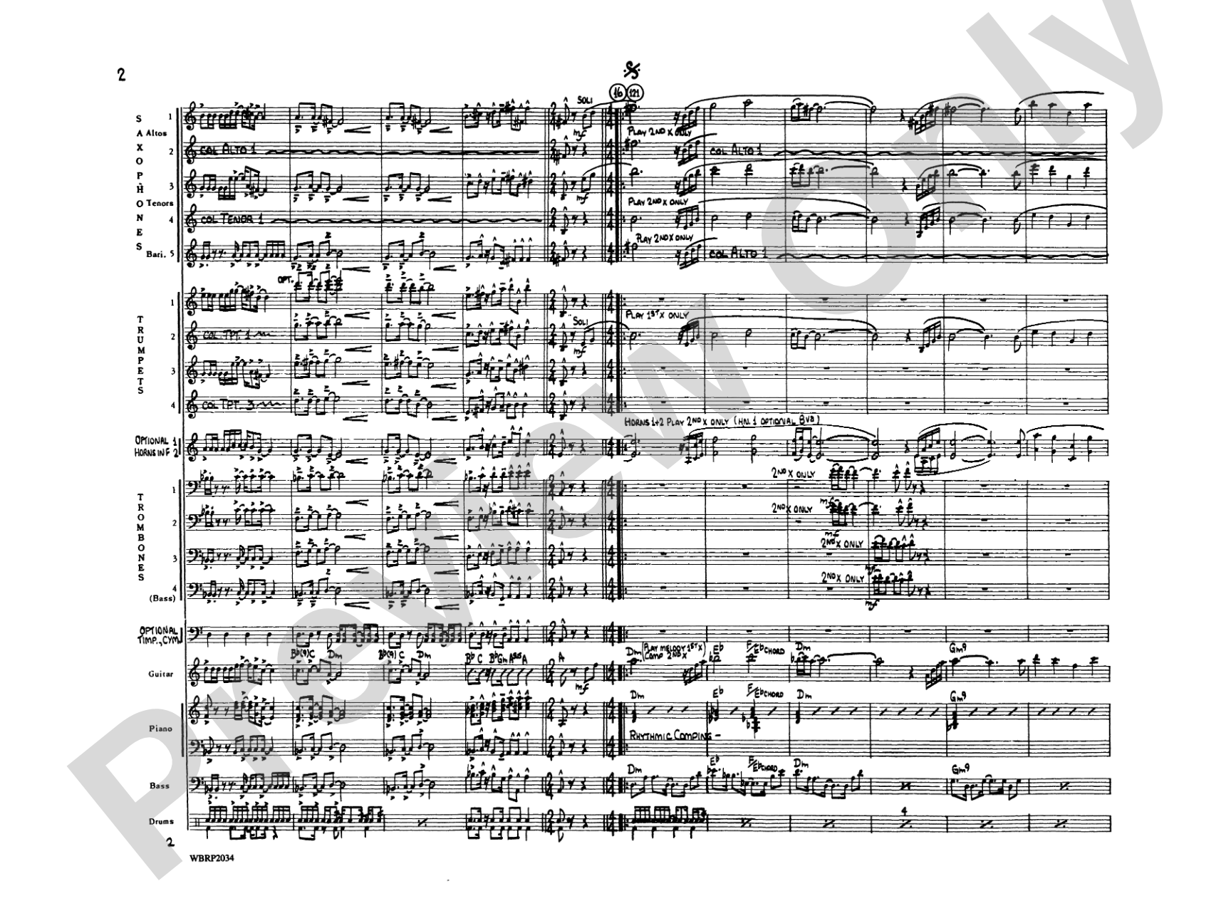 Children of Sanchez: Jazz Ensemble Conductor Score & Parts