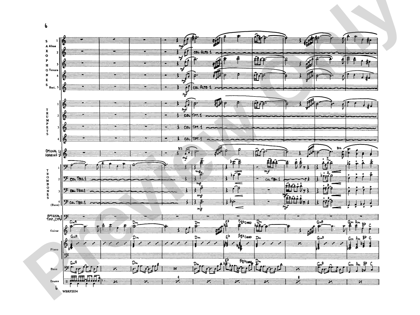 Children of Sanchez: Jazz Ensemble Conductor Score & Parts