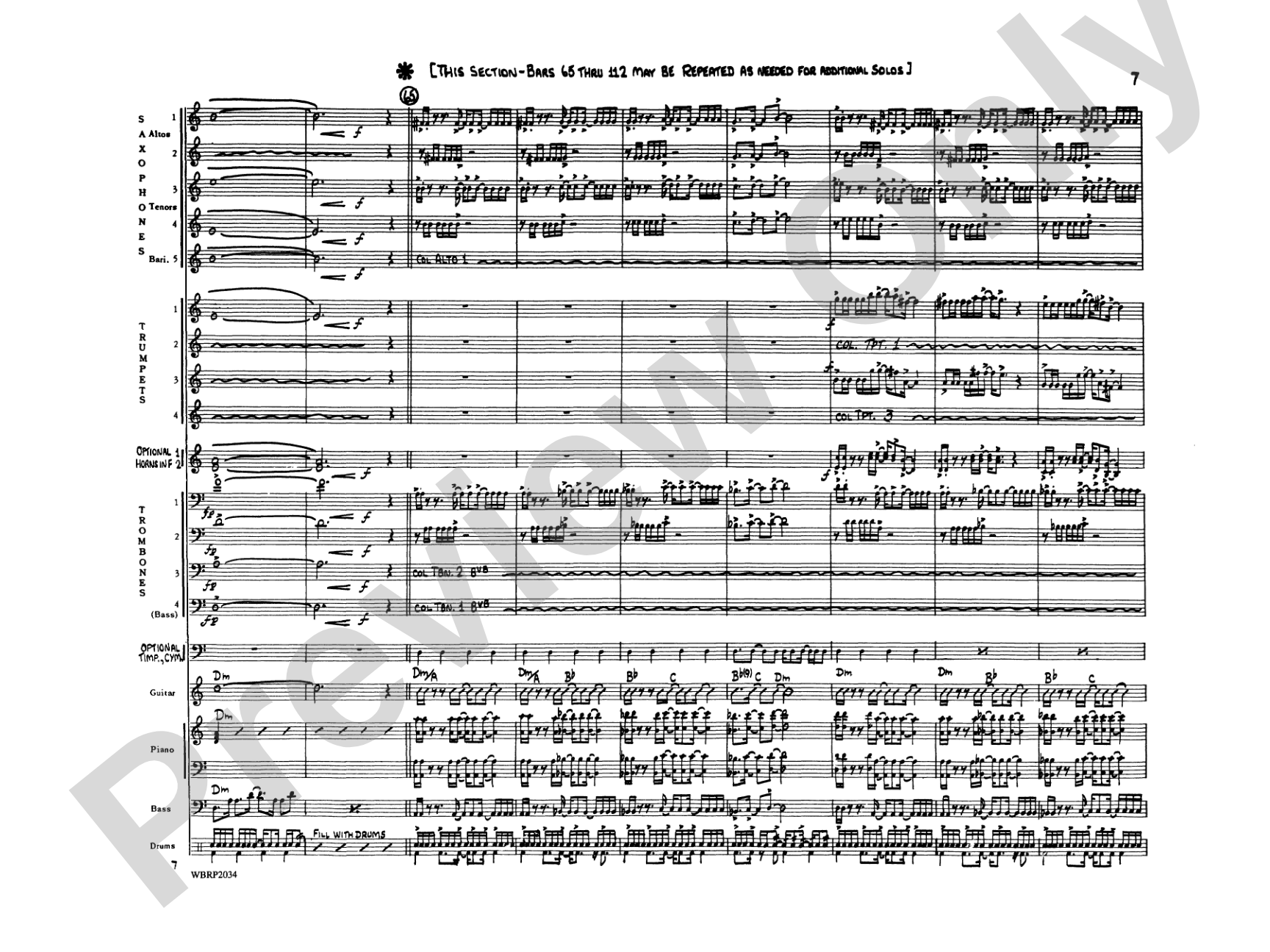 Children of Sanchez: Jazz Ensemble Conductor Score & Parts