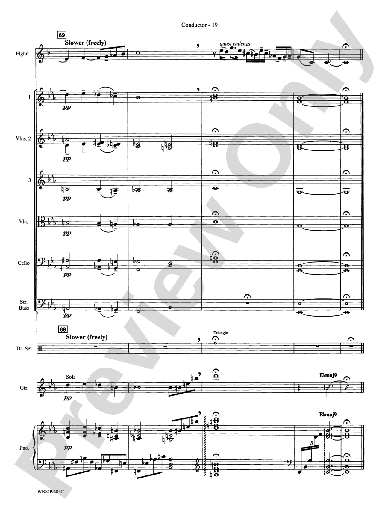 Embraceable You (featuring Flugelhorn Solo with Strings): String Orchestra Conductor Score & Parts