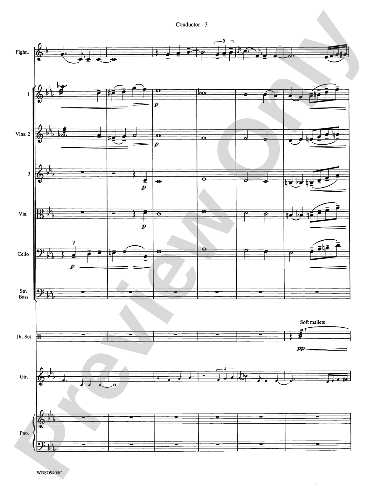 Embraceable You (featuring Flugelhorn Solo with Strings): String Orchestra Conductor Score & Parts