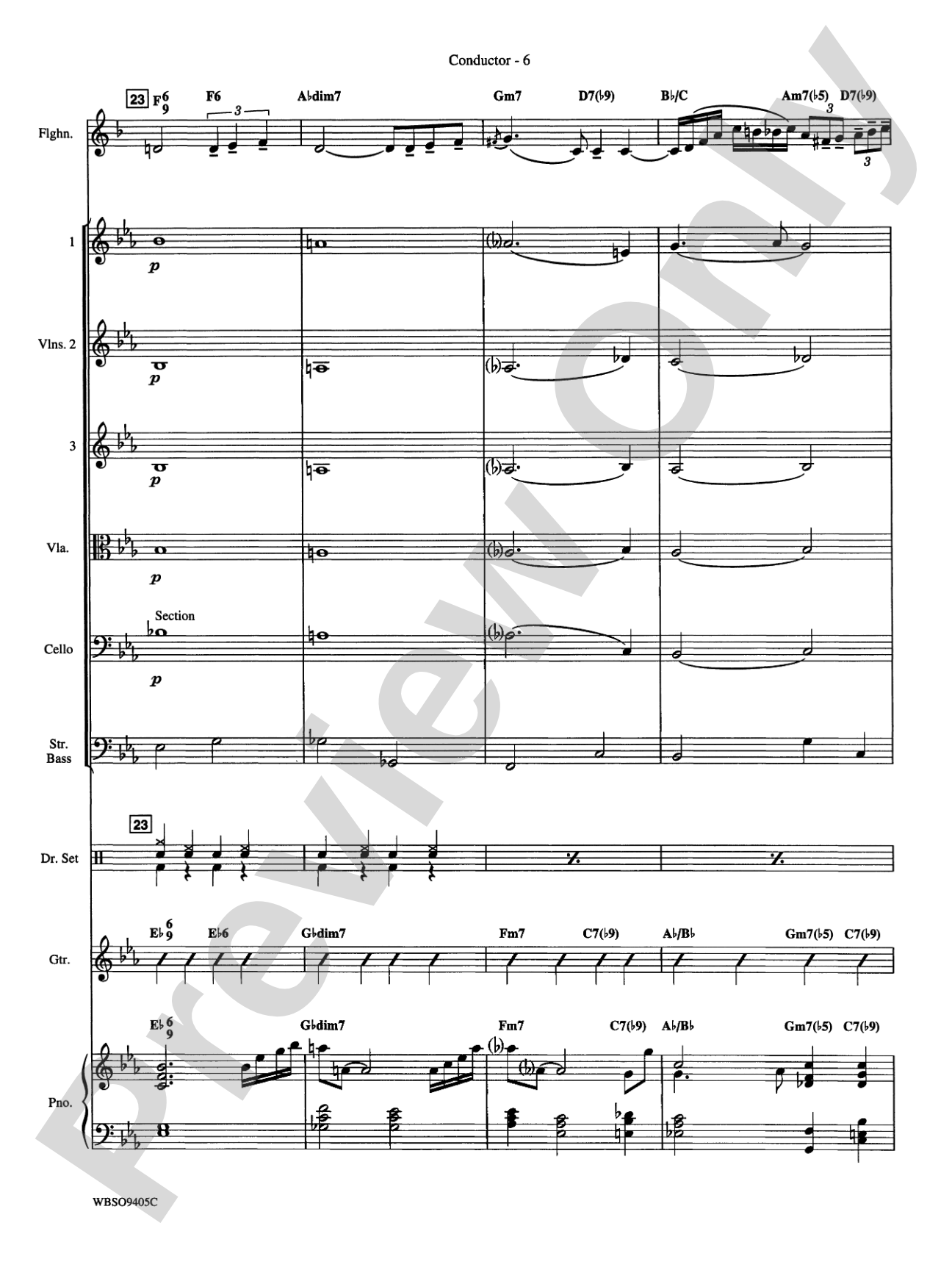 Embraceable You (featuring Flugelhorn Solo with Strings): String Orchestra Conductor Score & Parts