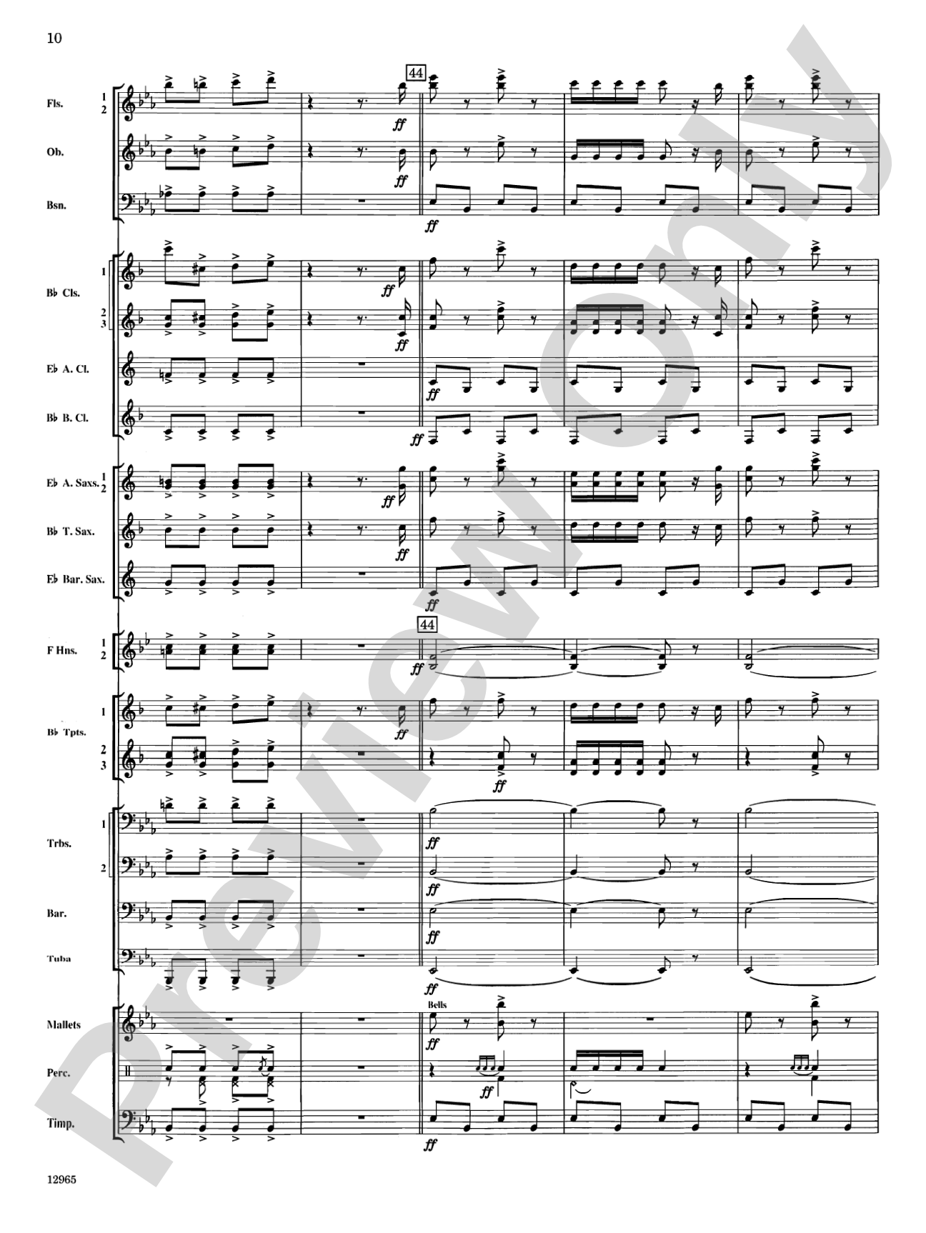 March and Procession of Bacchus: Concert Band Conductor Score & Parts
