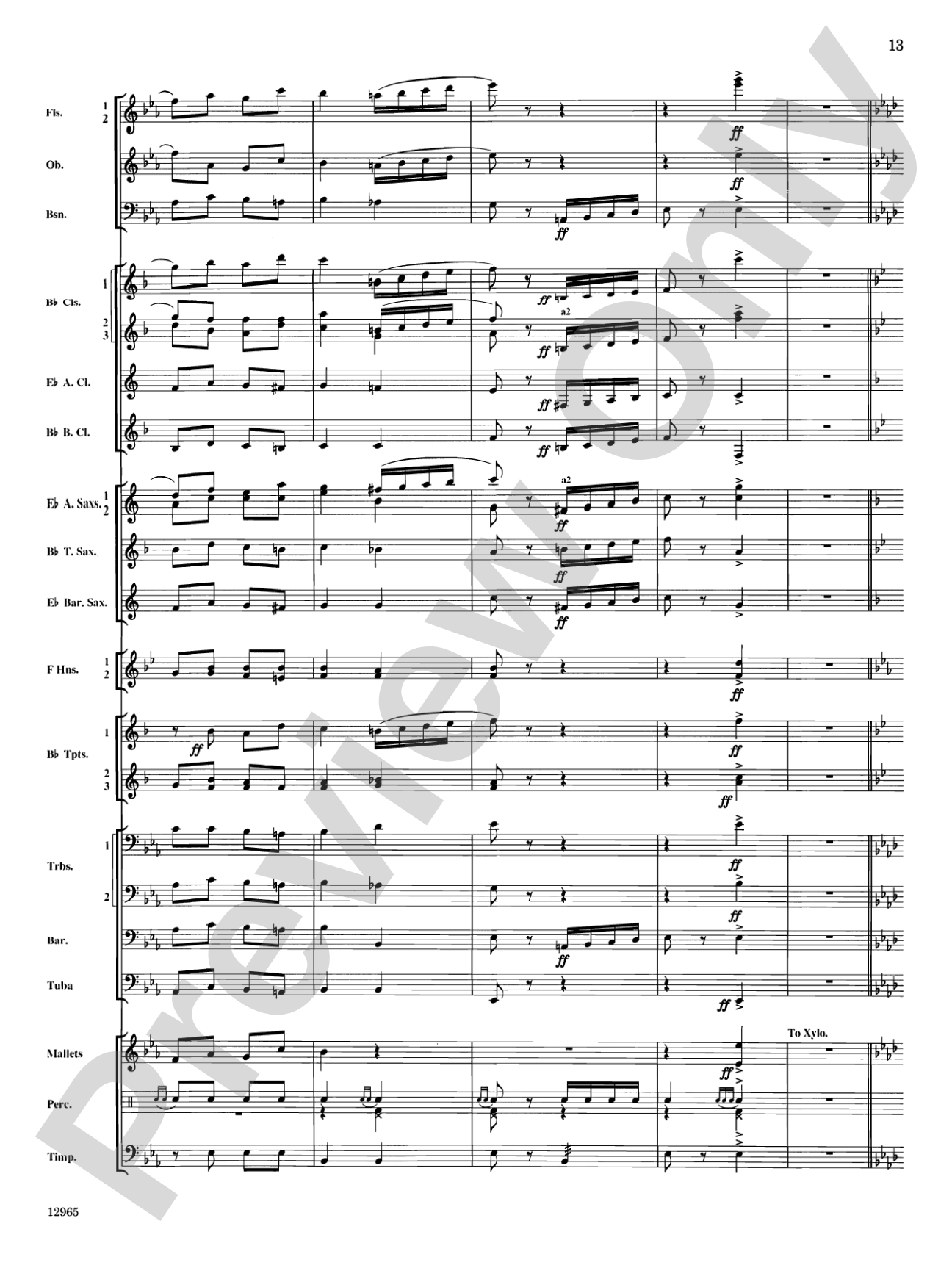 March and Procession of Bacchus: Concert Band Conductor Score & Parts