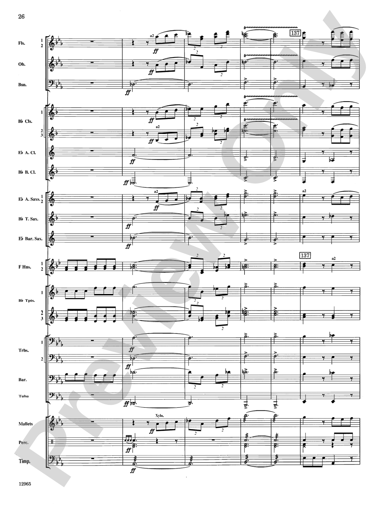 March and Procession of Bacchus: Concert Band Conductor Score & Parts