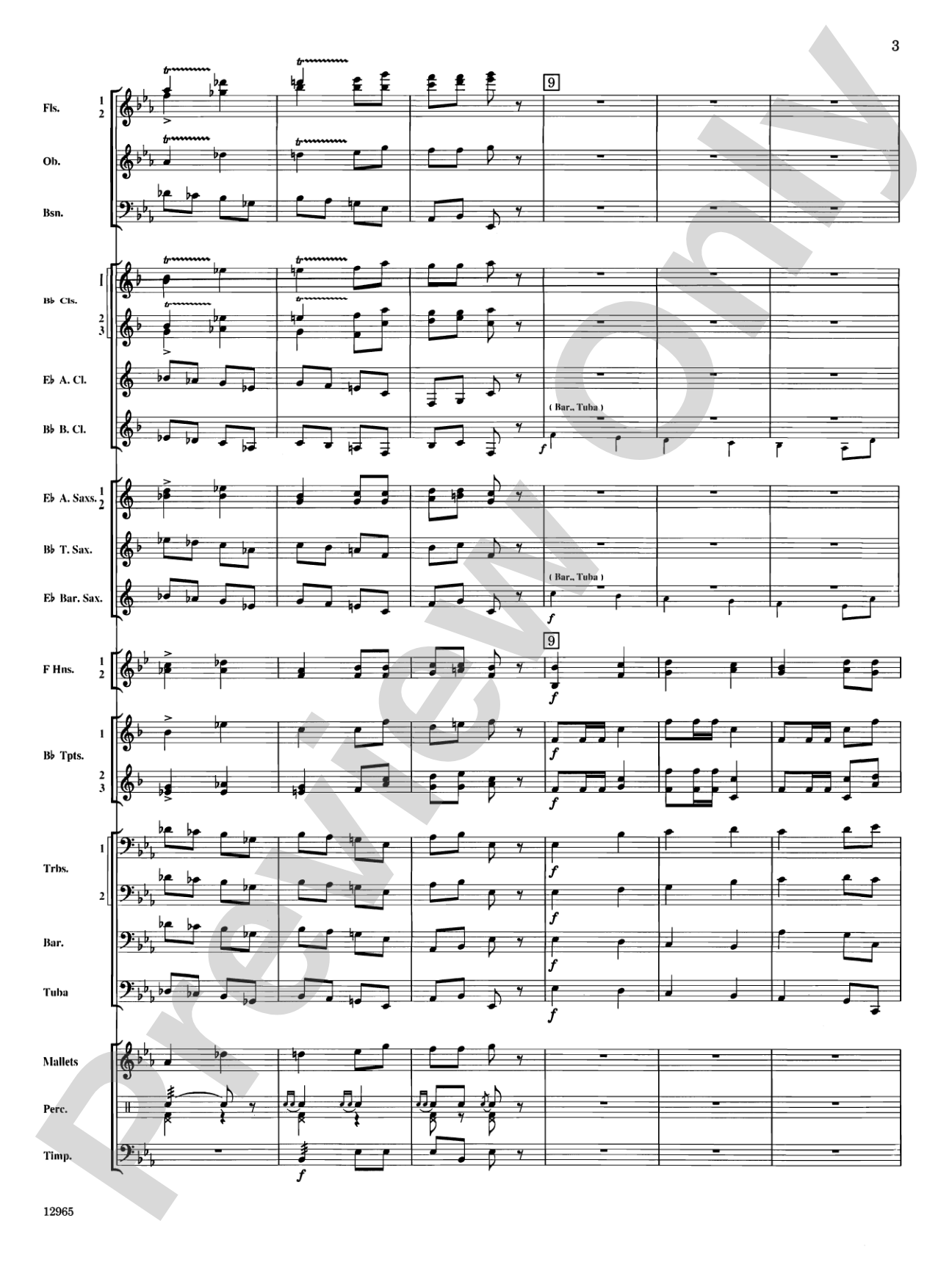 March and Procession of Bacchus: Concert Band Conductor Score & Parts