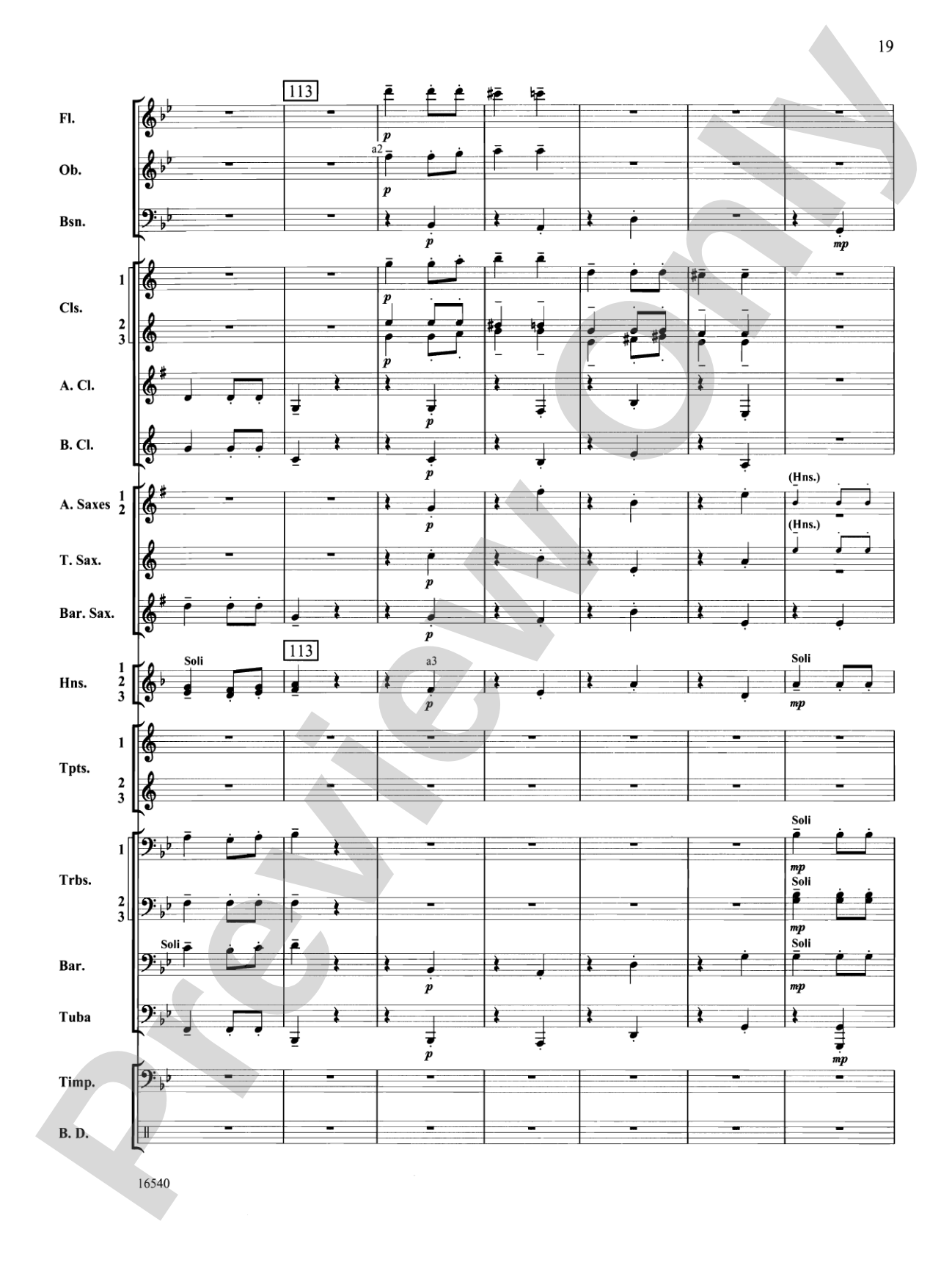 Symphony No. 7 (Second Movement): Concert Band Conductor Score & Parts