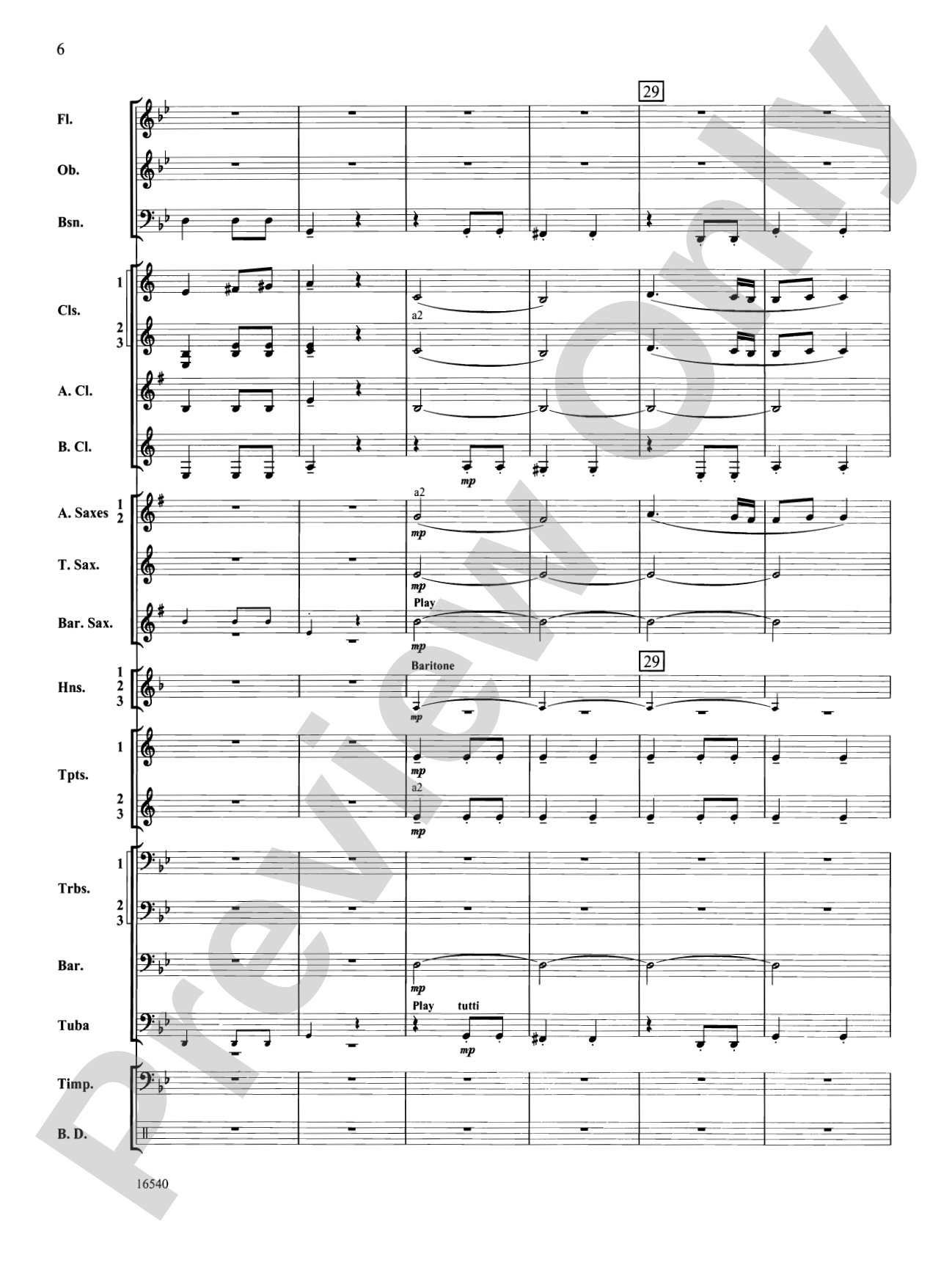 Symphony No. 7 (Second Movement): Concert Band Conductor Score & Parts