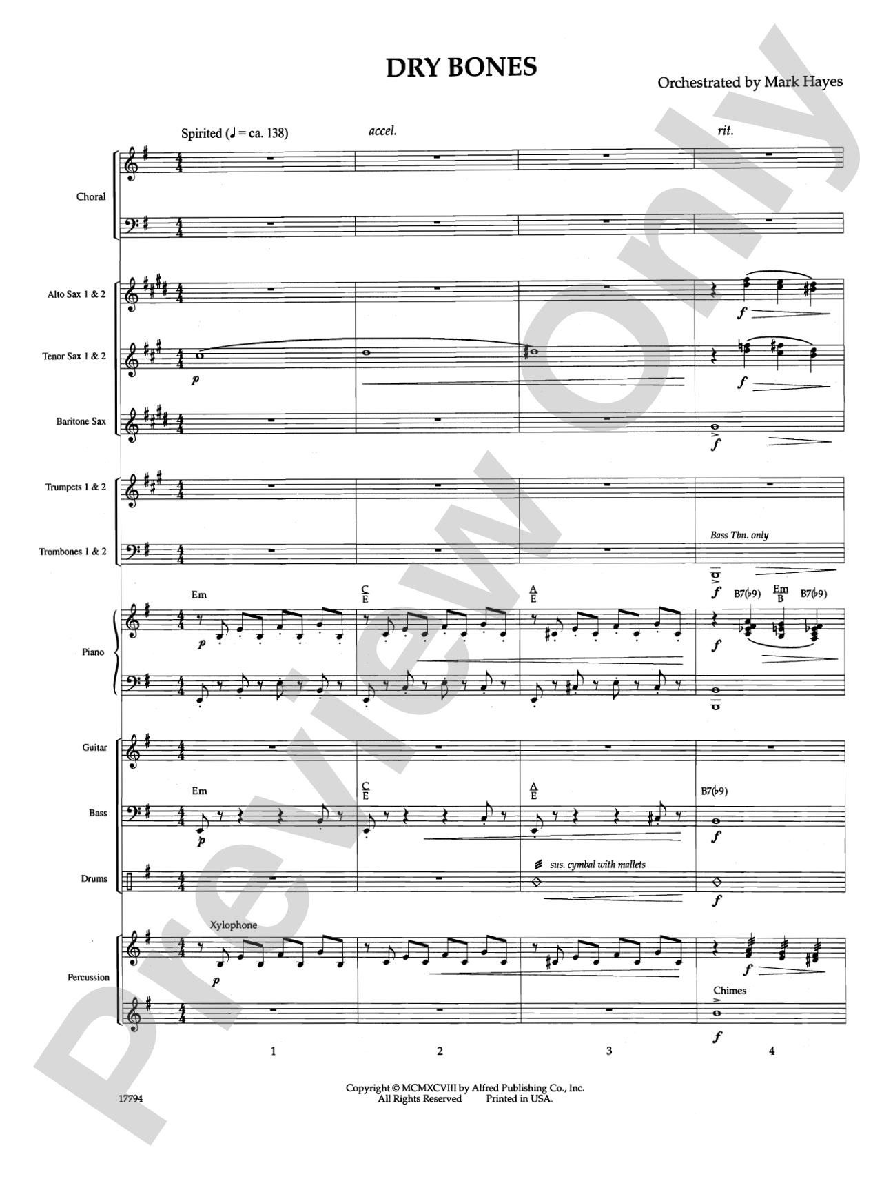 Dry Bones: Choral SoundPax