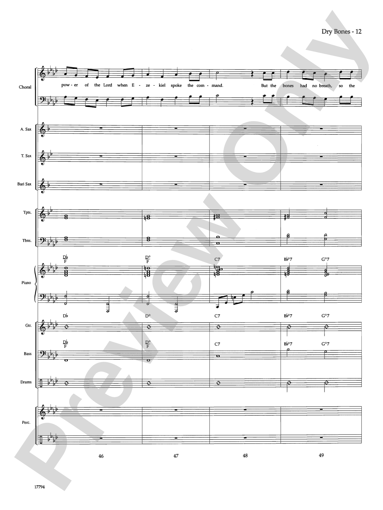 Dry Bones: Choral SoundPax