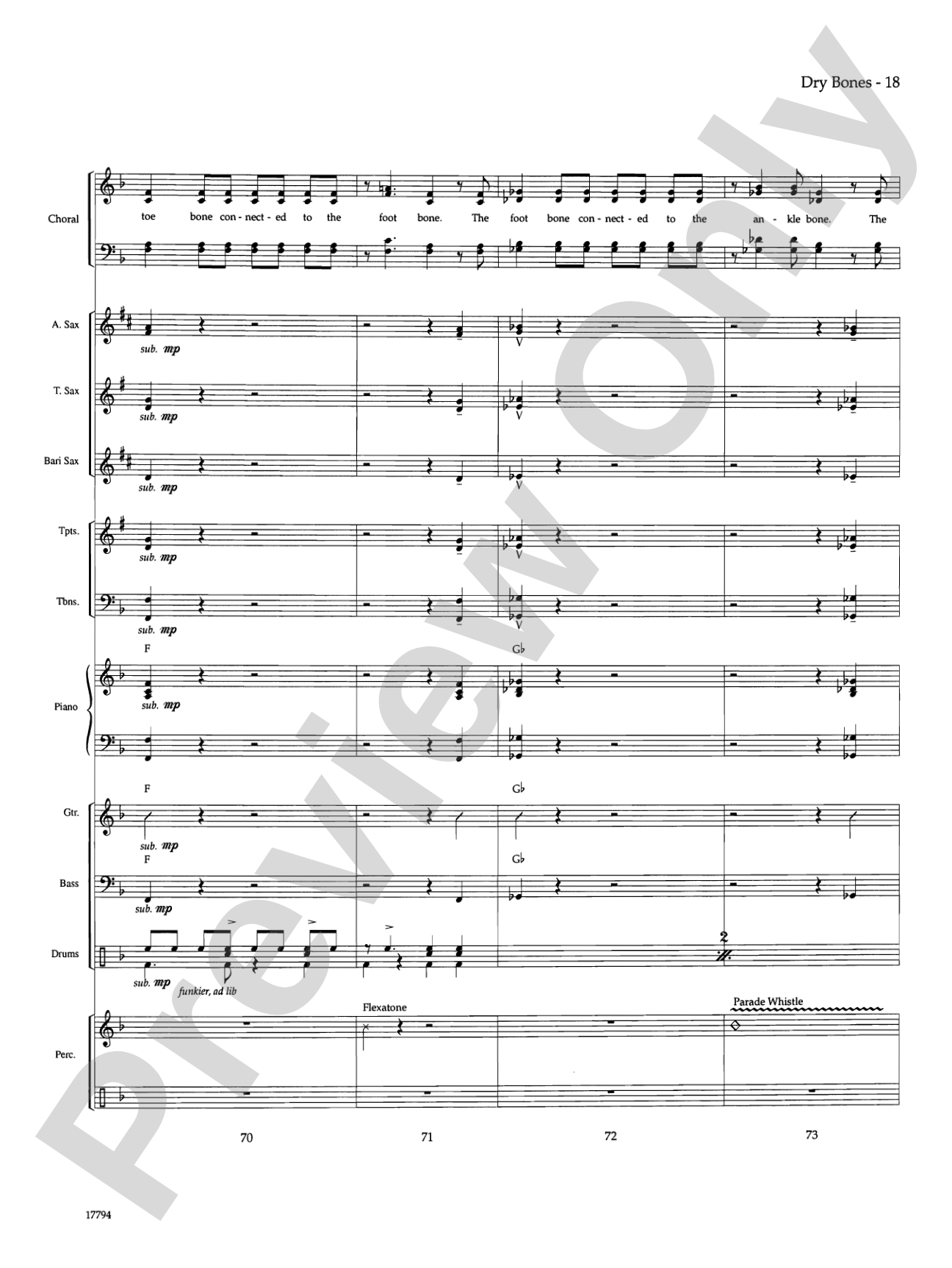 Dry Bones: Choral SoundPax