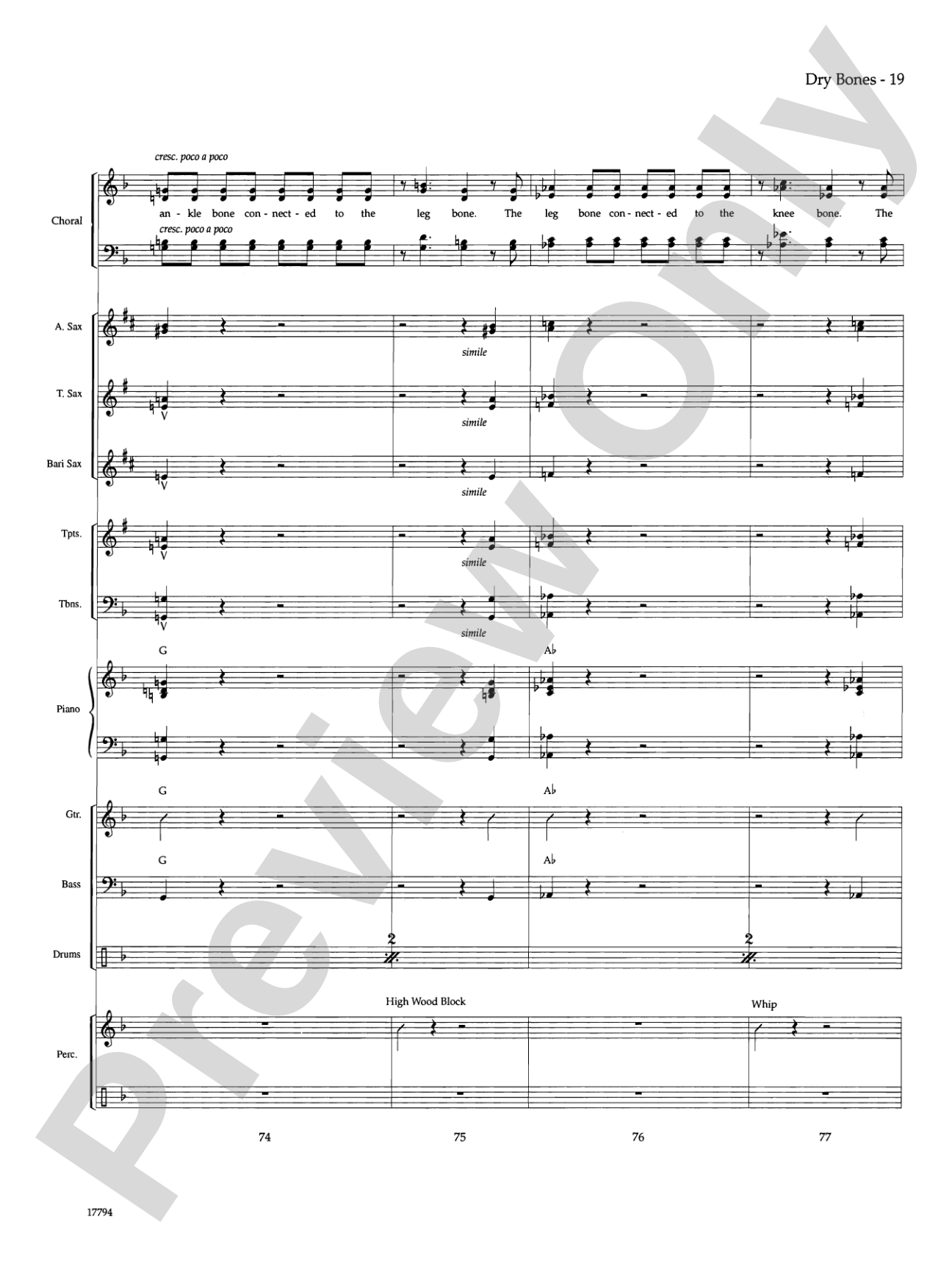 Dry Bones: Choral SoundPax