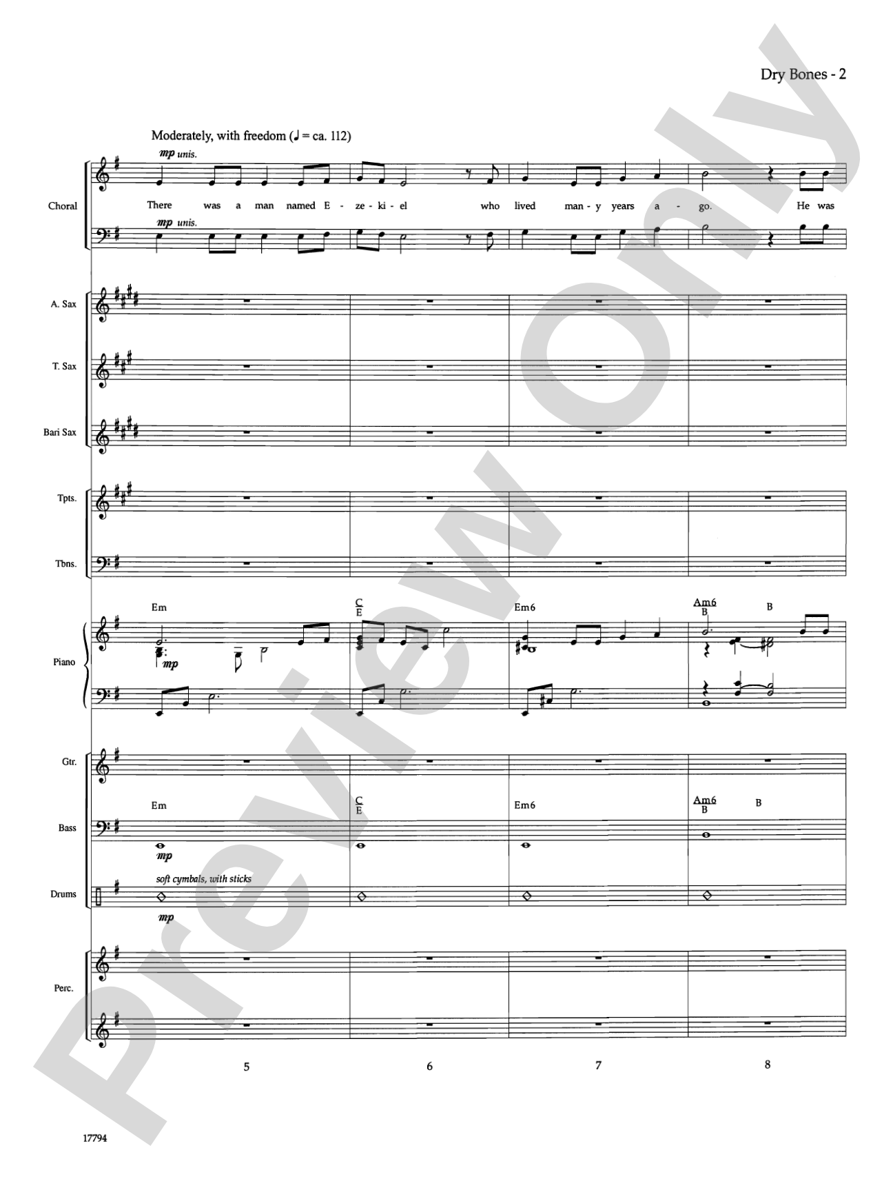 Dry Bones: Choral SoundPax