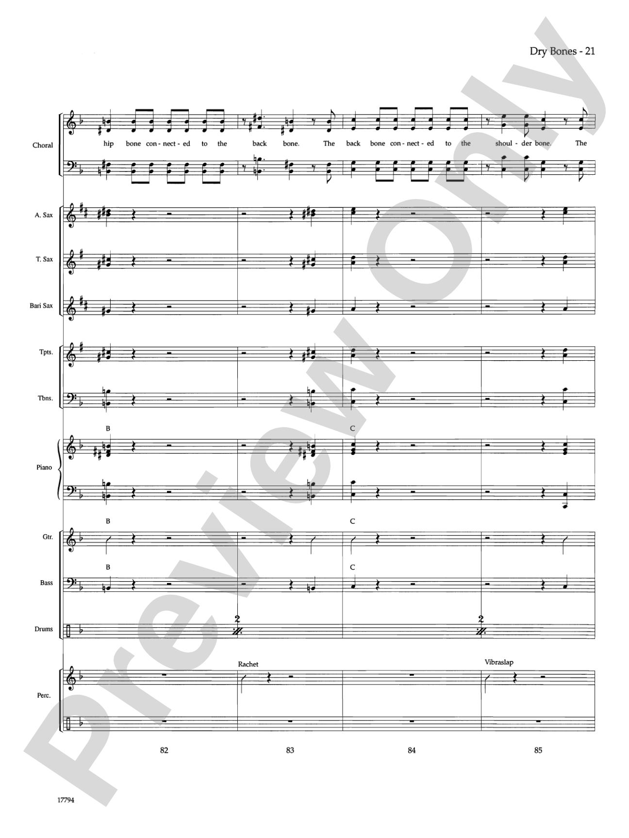 Dry Bones: Choral SoundPax