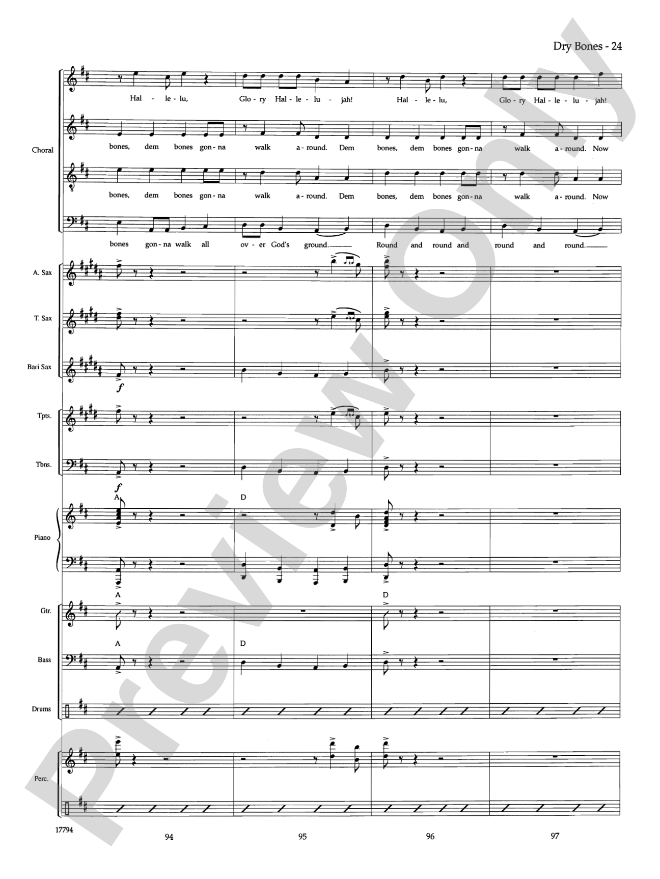 Dry Bones: Choral SoundPax