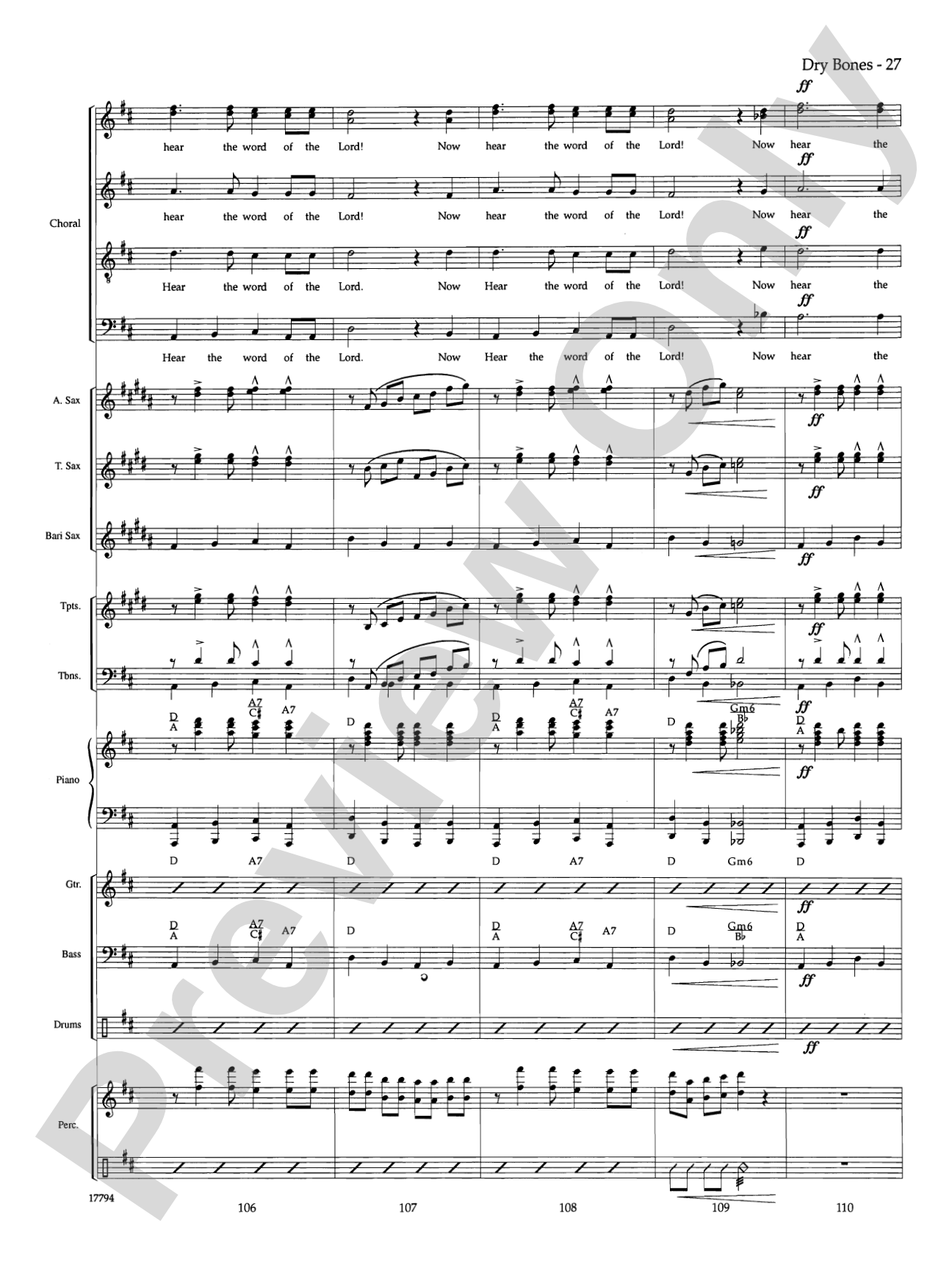 Dry Bones: Choral SoundPax