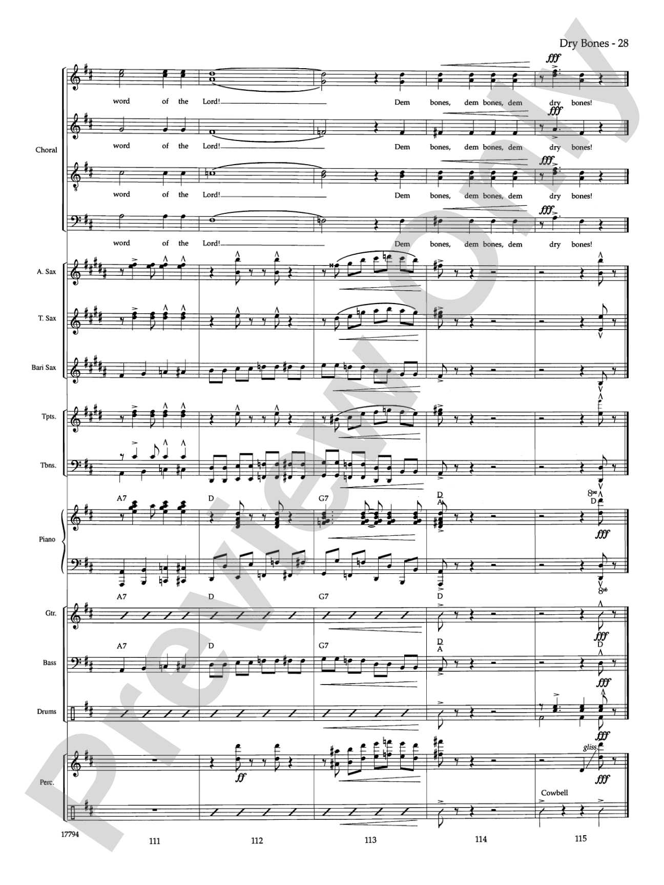 Dry Bones: Choral SoundPax