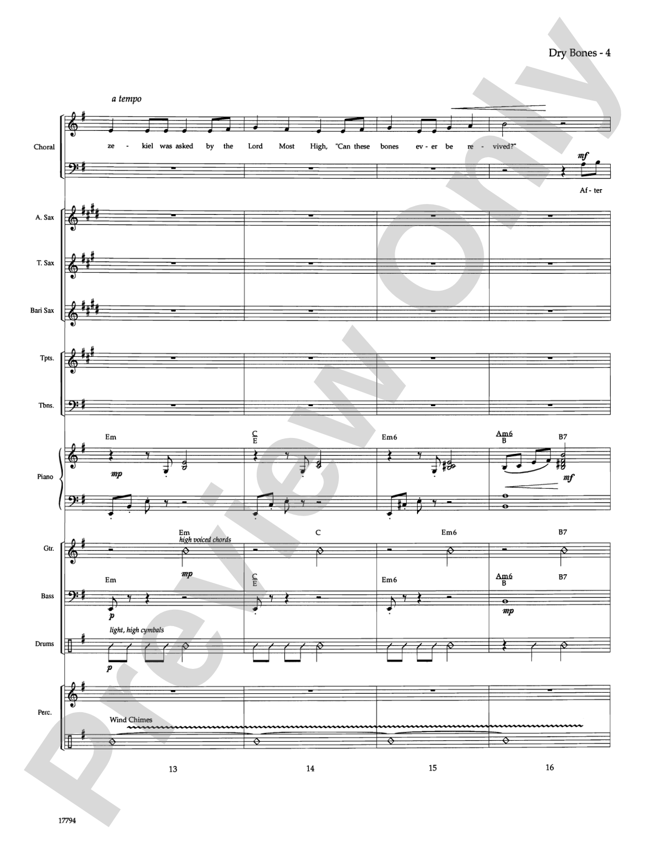 Dry Bones: Choral SoundPax