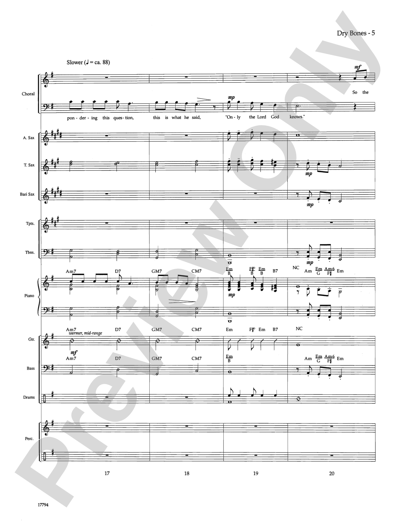 Dry Bones: Choral SoundPax